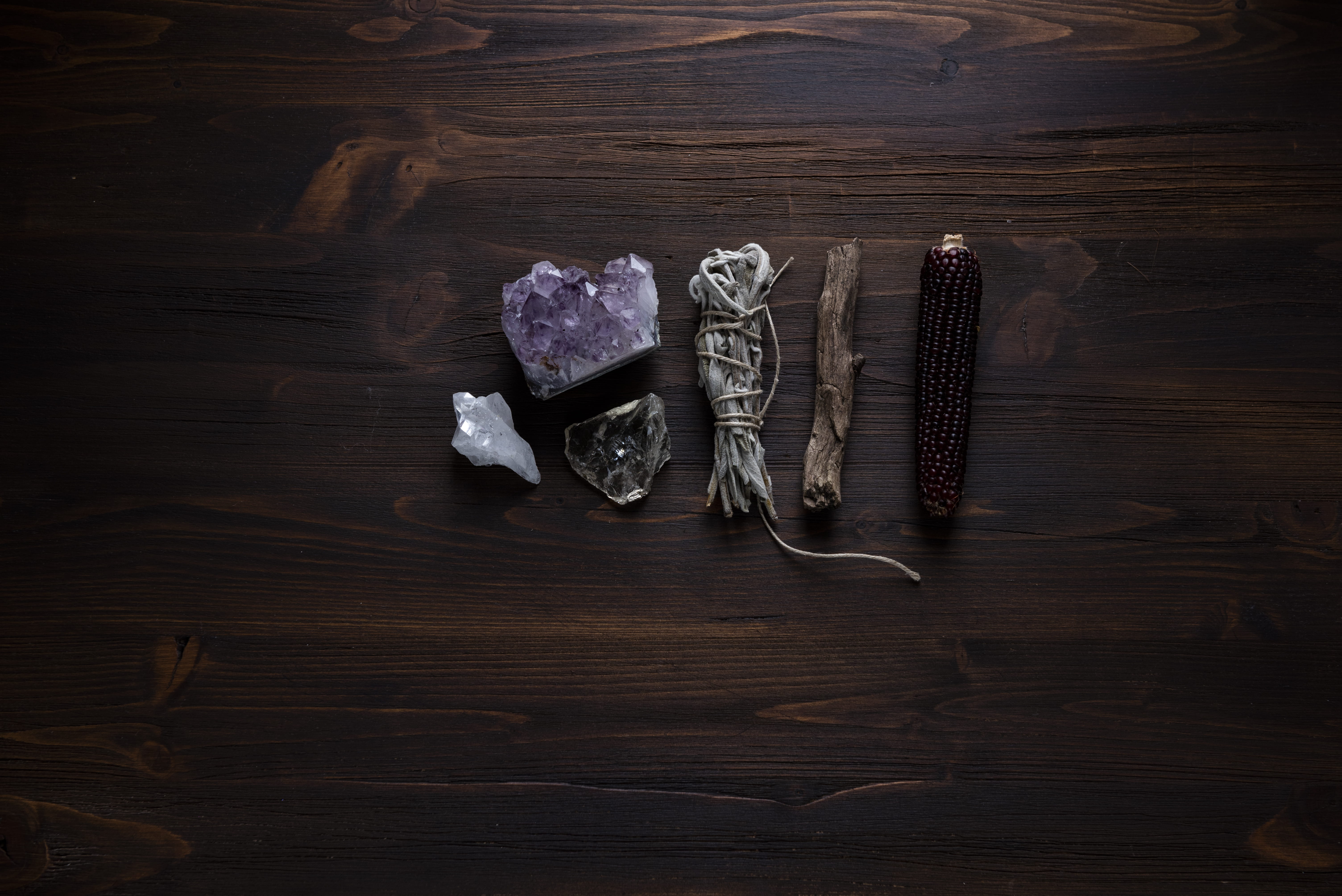 hunter, cristal, wealth, lay, no people, flatlay, last, table, wood - material, wood grain, still life, crystal, 5K, studio shot, high angle view, witch, HD Wallpaper