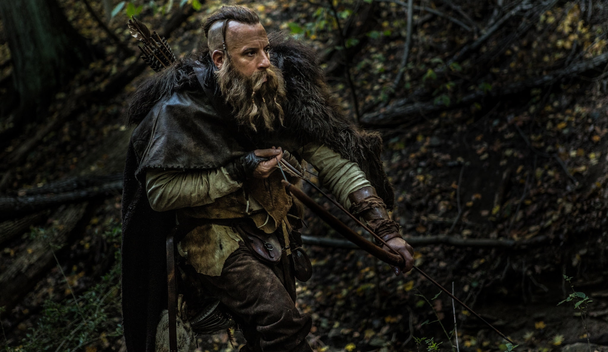 1080P, bow, forest, VIN Diesel, arrow, The Last Witch Hunter, HD Wallpaper
