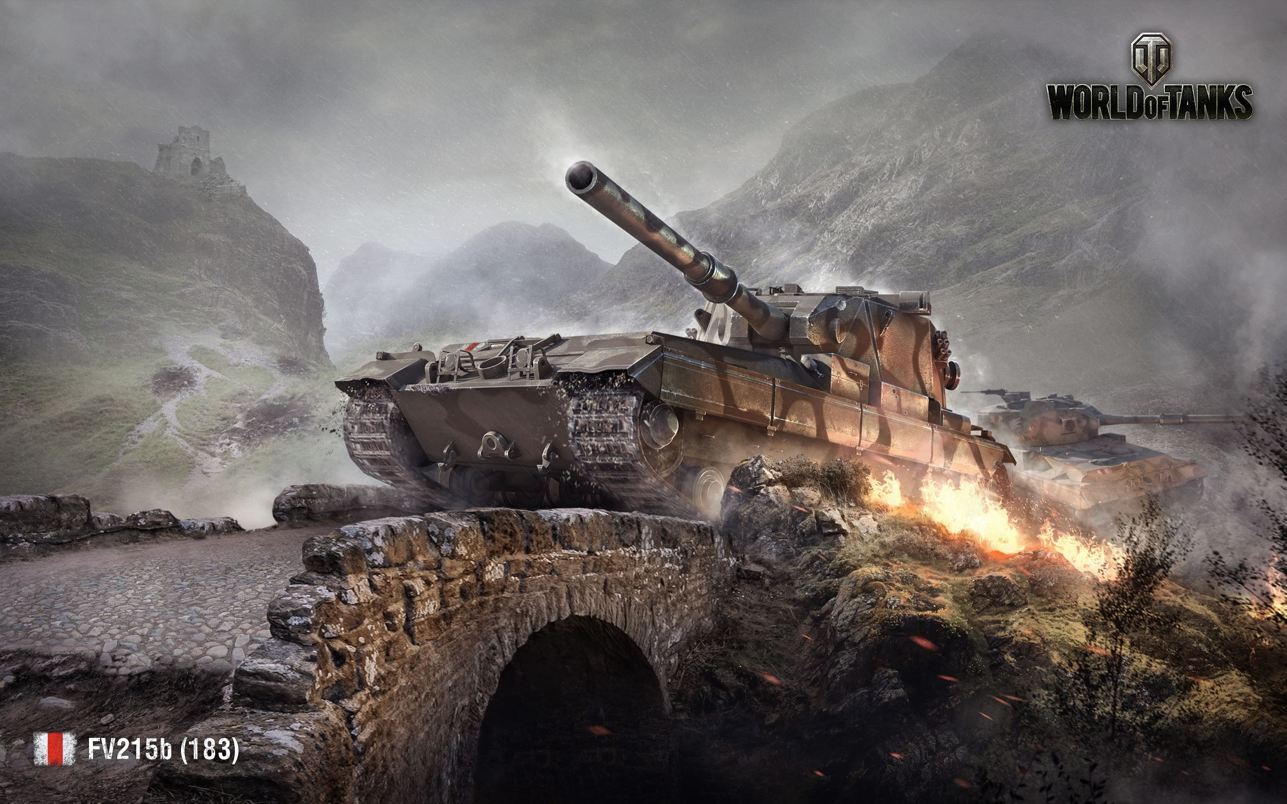 video games, artwork, tank, 2K, World of Tanks, FV215b, HD Wallpaper