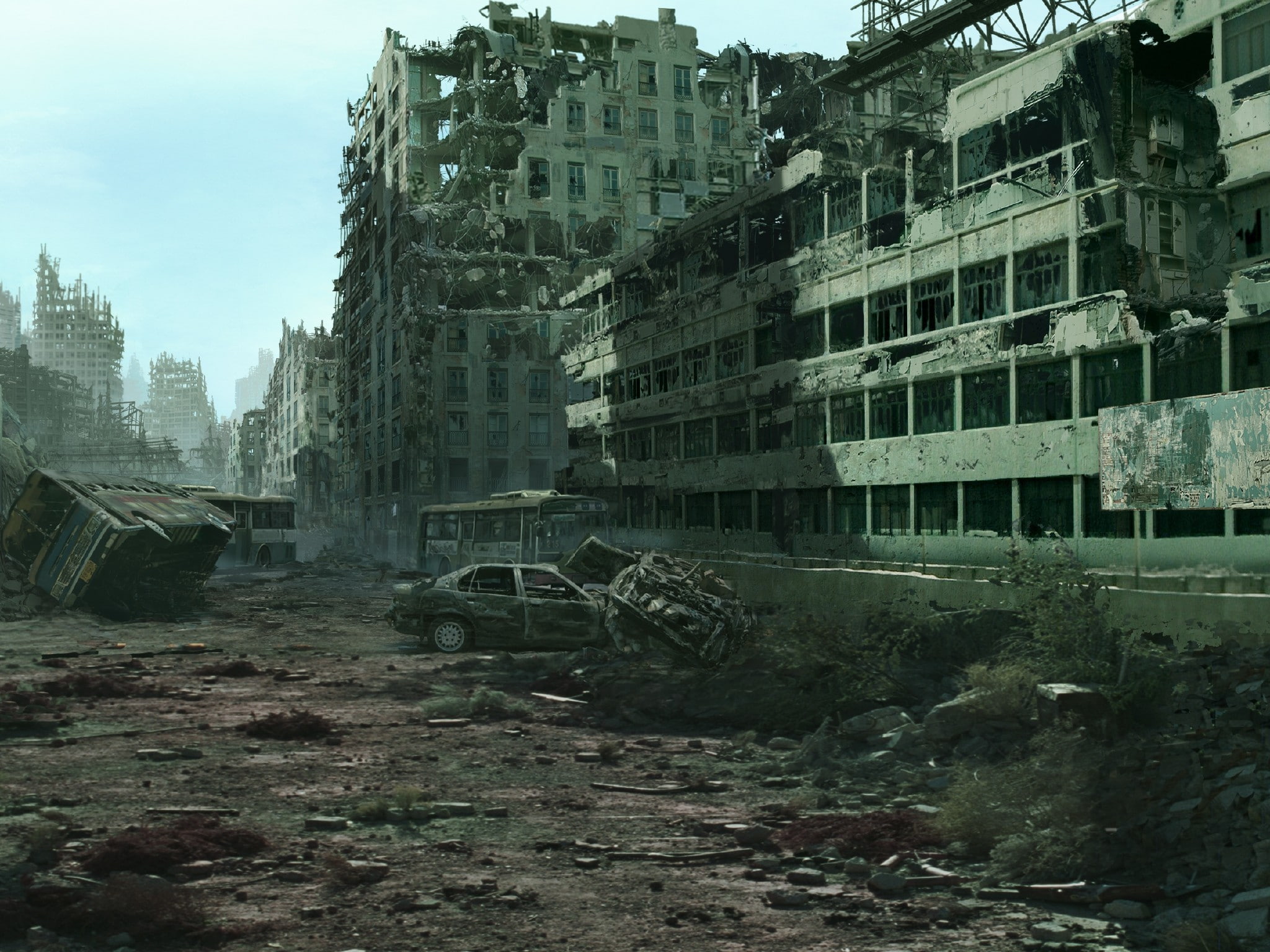 land, plant, no people, deterioration, nature, demolished, ruined, construction industry, city, day, abandoned, office building exterior, building, residential district, HD Wallpaper