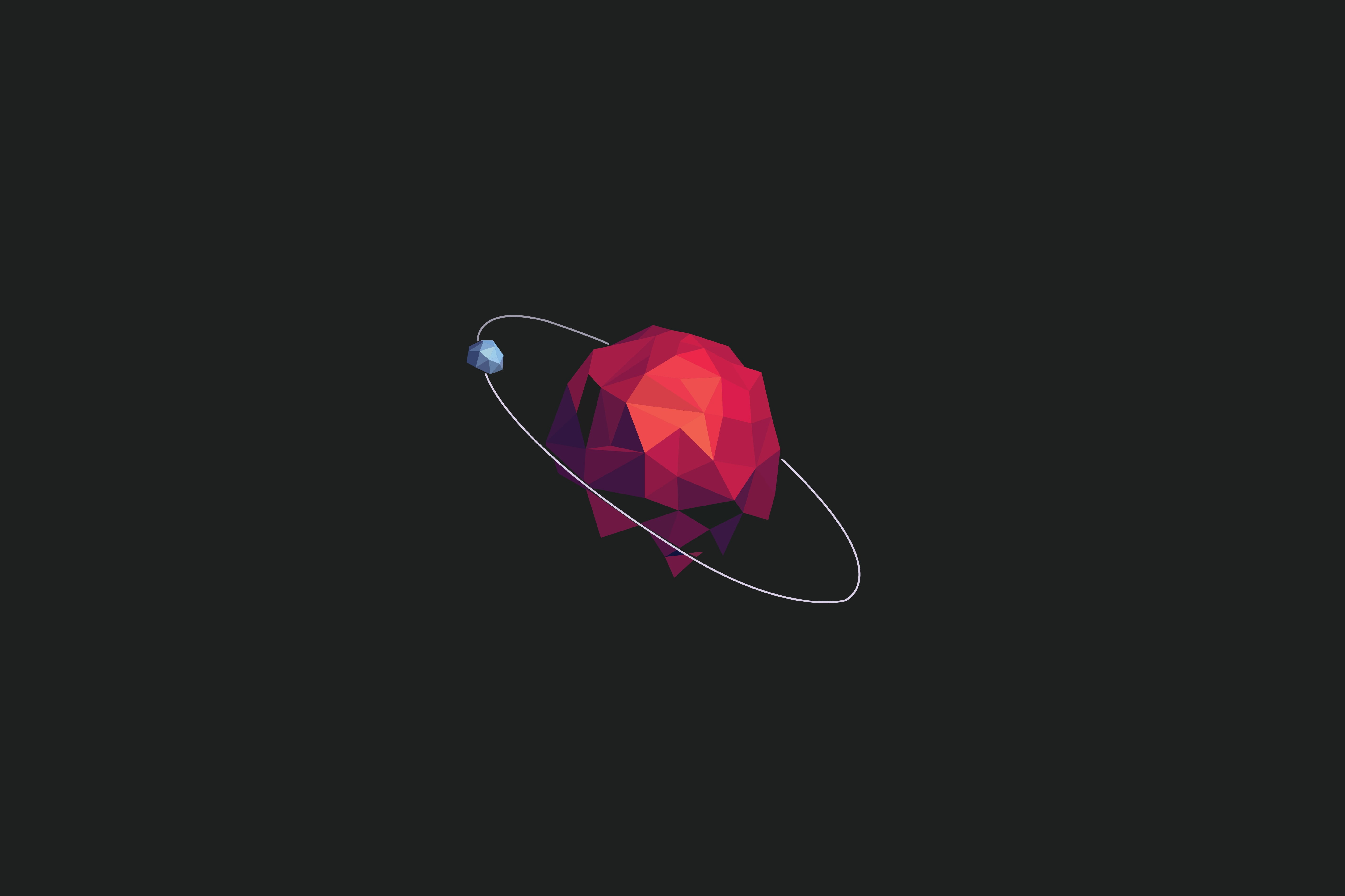 poly, space, planet, 5K, minimal, low, HD Wallpaper