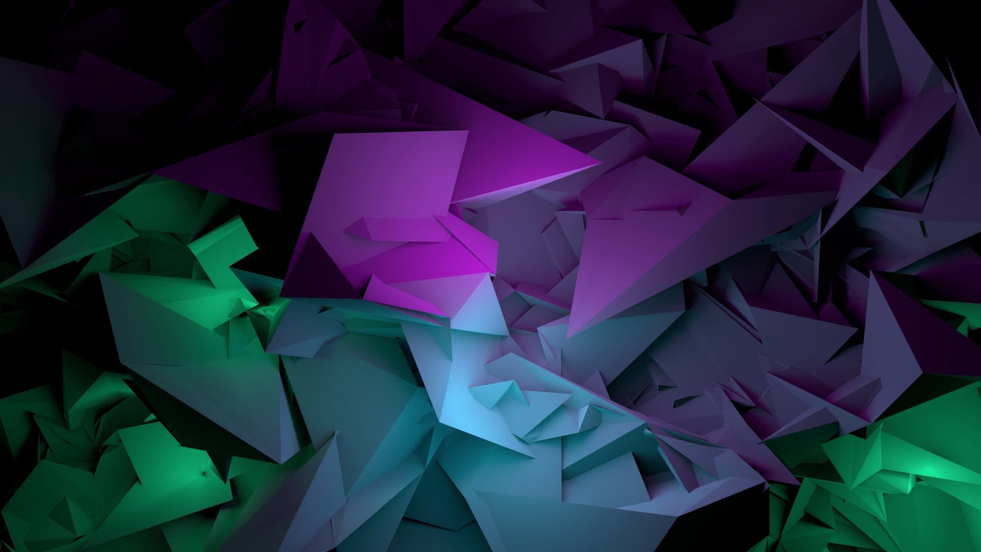 digitally Generated Image, three-dimensional Shape, concepts, folded, backdrop, vector, green, art and craft, crystal, pink color, backgrounds, purple, HD Wallpaper
