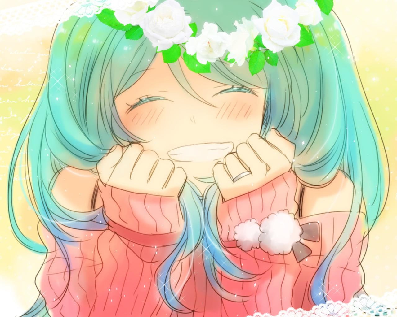 Hatsune Miku, Hatsune Miku Append, 720P, flower in hair, anime, Turquise Hair, anime girls, HD Wallpaper