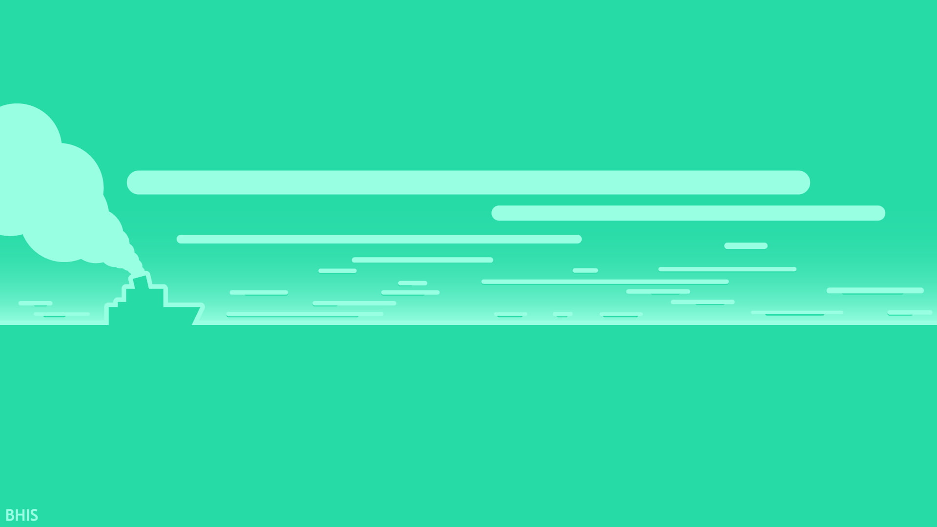 minimalism, digital art, 1080P, turquise, ship, artwork, HD Wallpaper