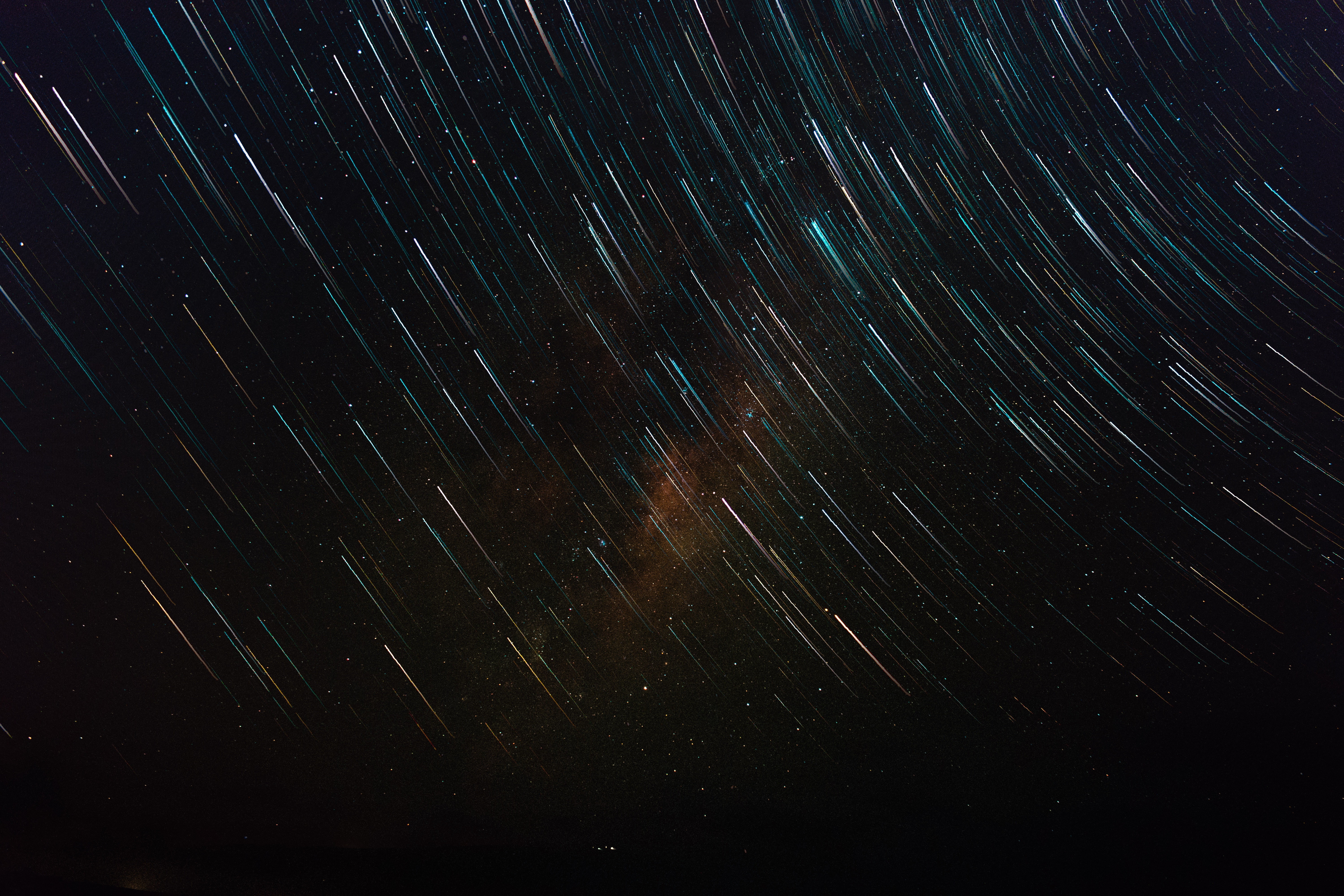Night, 5K, 5K, Dark sky, Star trail, HD Wallpaper