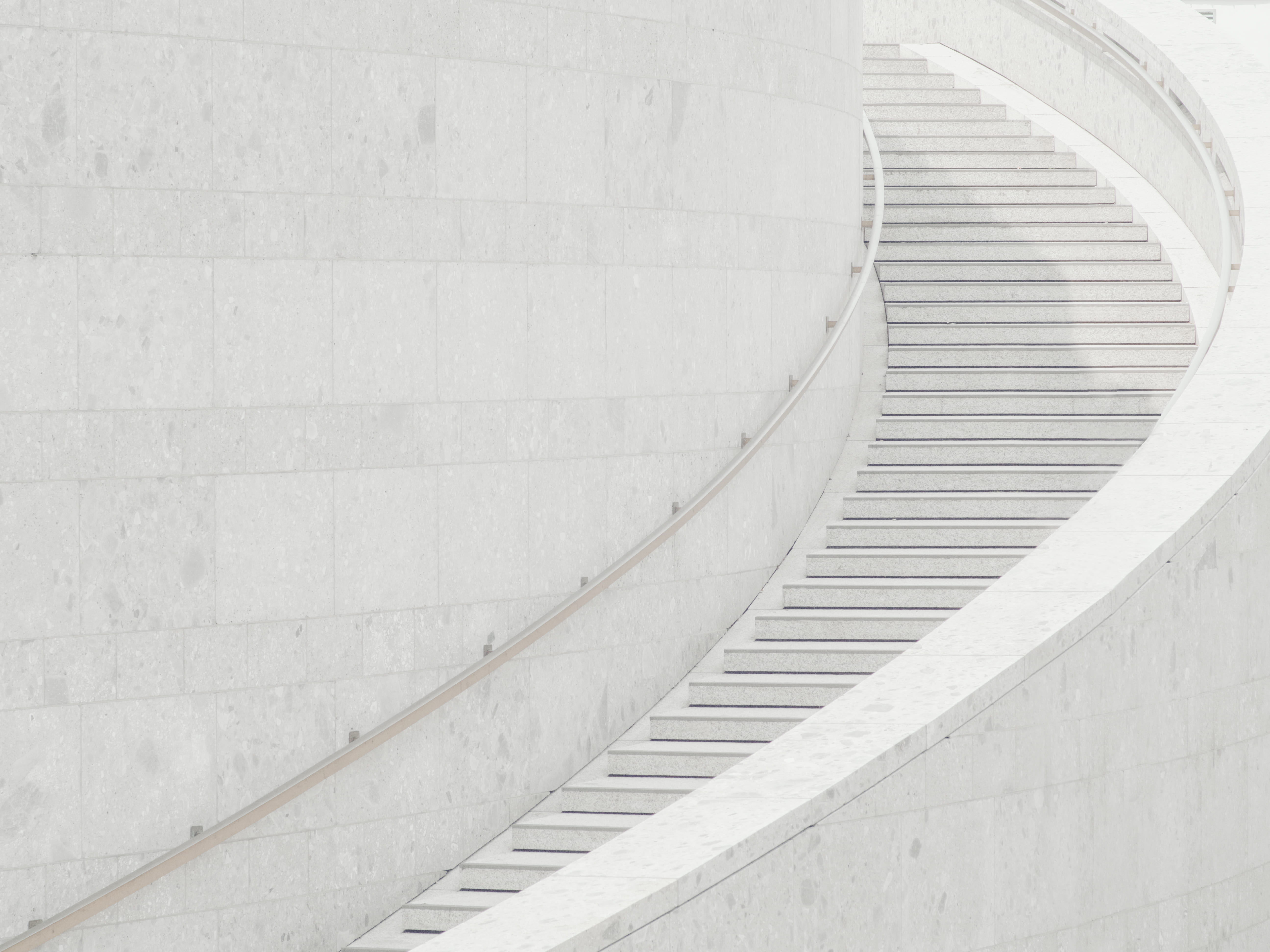 built structure, steps and staircases, staircase, low angle view, line, day, cologne, photo, light, staris, design, concrete, architecture, daytime, sunlight, HD Wallpaper