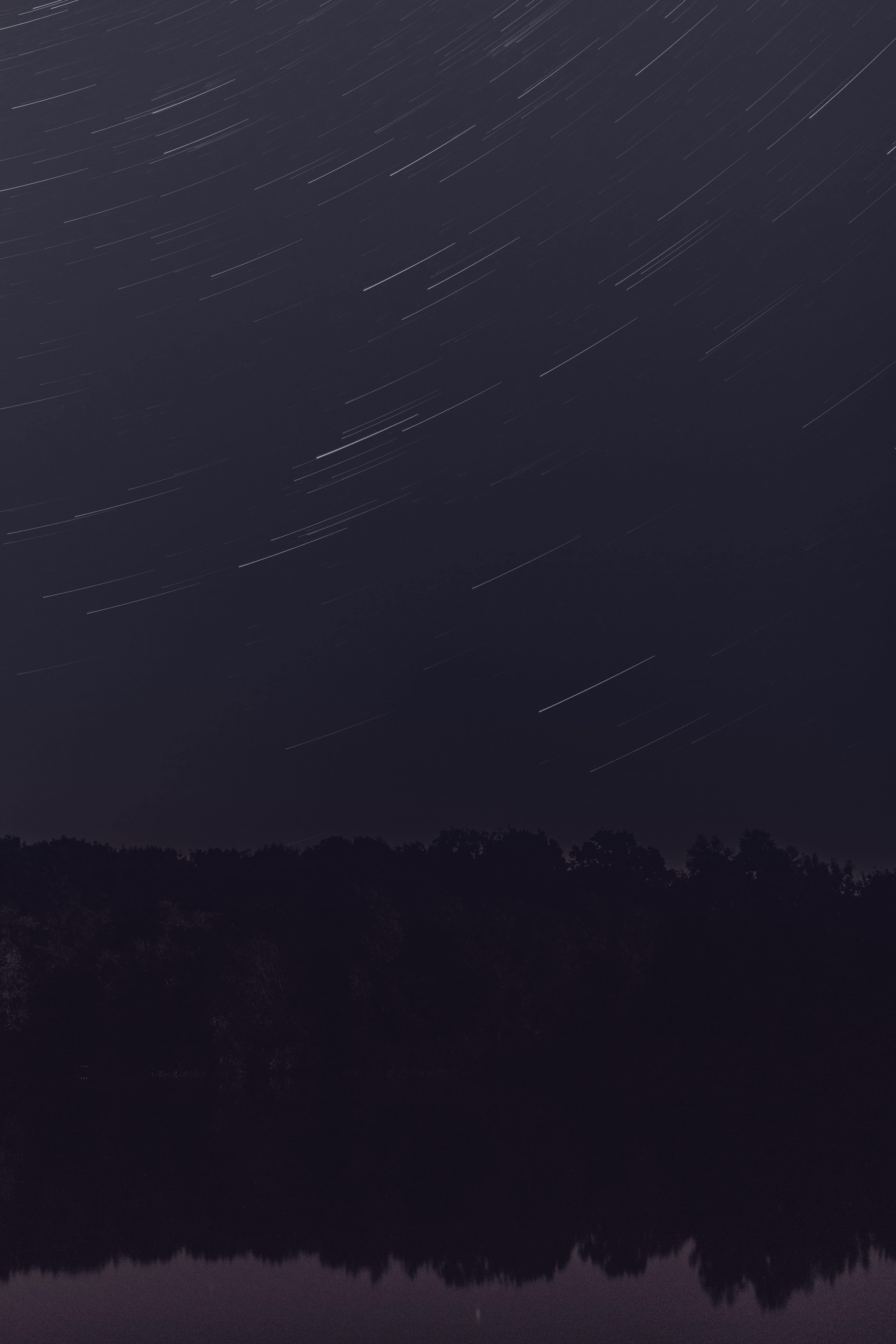 silhouette, nature, blur, landscape, space, star trail, astronomy, astrophotography, untitled, idyllic, beauty in nature, night sky, no people, night, 5K, Phone HD Wallpaper