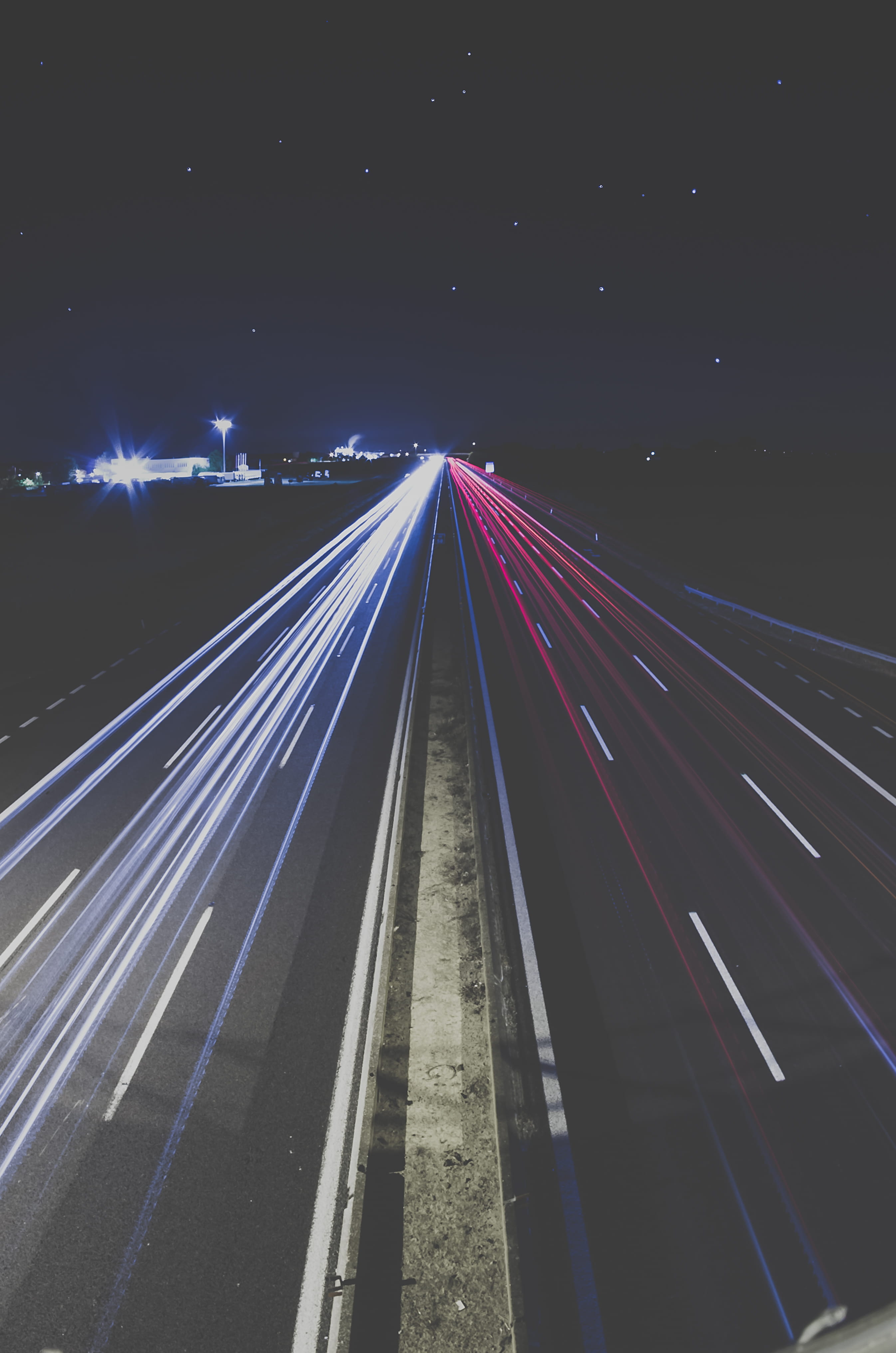 the way forward, sky, starlapse, illuminated, outdoors, architecture, direction, strada provinciale 62, lightpainting, no people, road, street, stars, paint, Phone HD Wallpaper