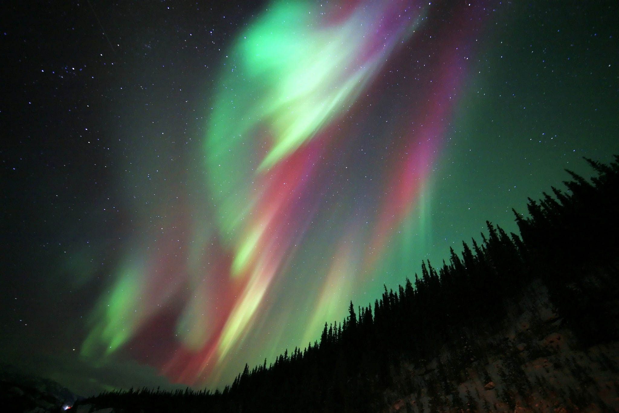 stars, lights, northern, nature, 1080P, night, Northern lights, HD Wallpaper