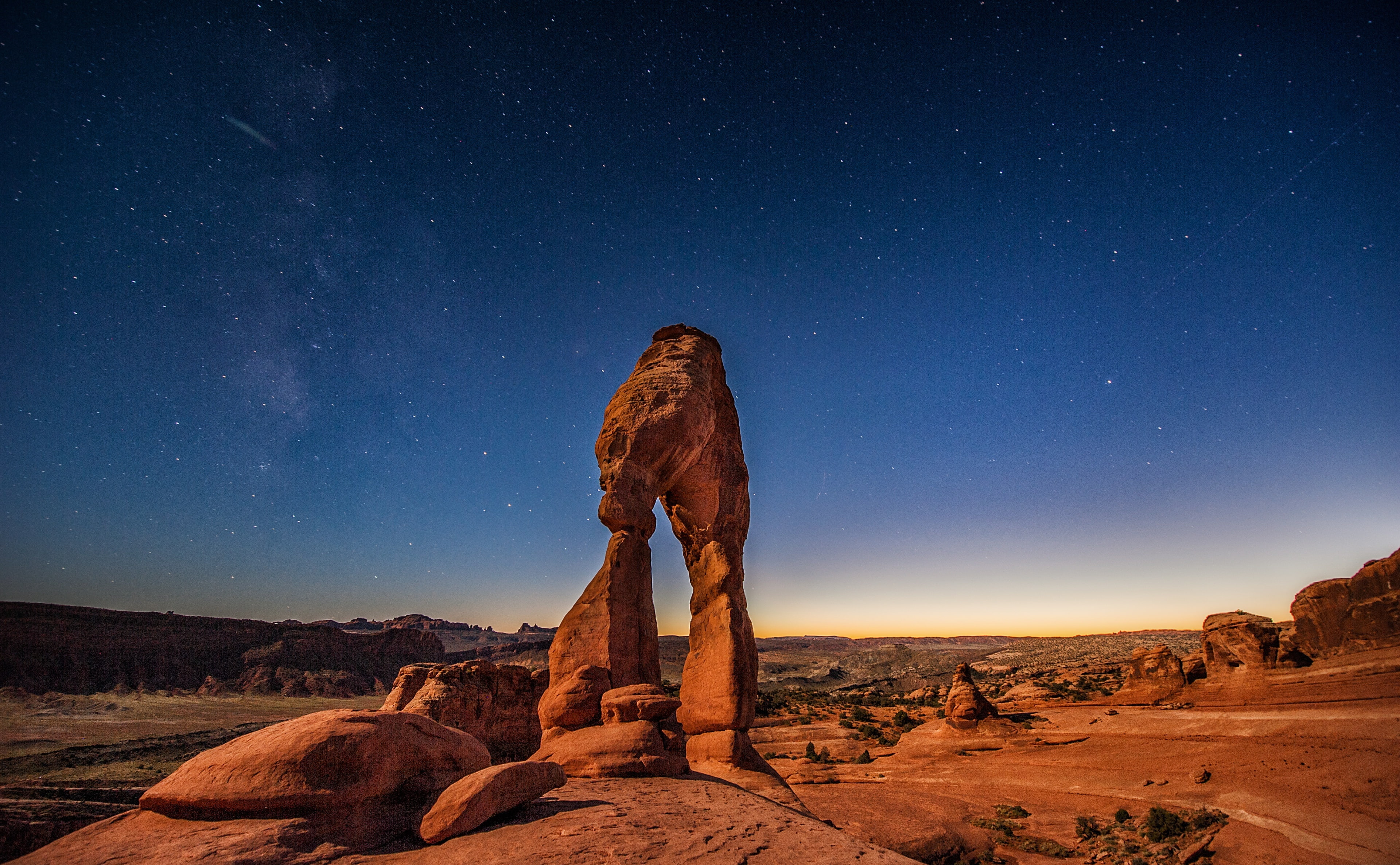 rock, tranquility, Holiday, scenics - nature, star - space, tranquil scene, landscape, Tour, erosion, delicate, 4K, landmark, star, travel destinations, HD Wallpaper