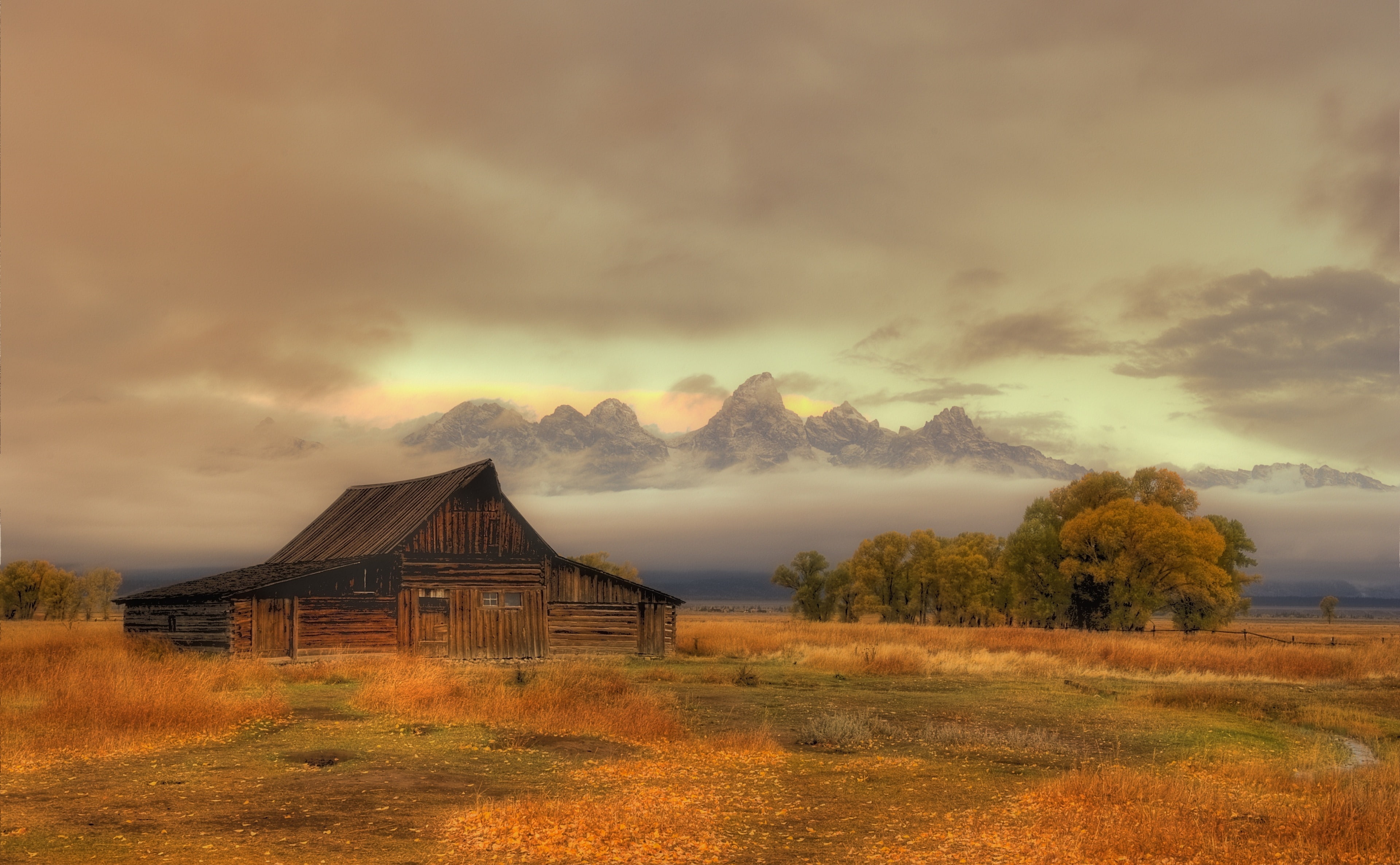sunset, brown, Park, plant, no people, Mountains, Vacation, grandtetonnationalpark, homestead, grandtetons, tranquility, Autumn, lowclouds, nikond3s, alma, HD Wallpaper