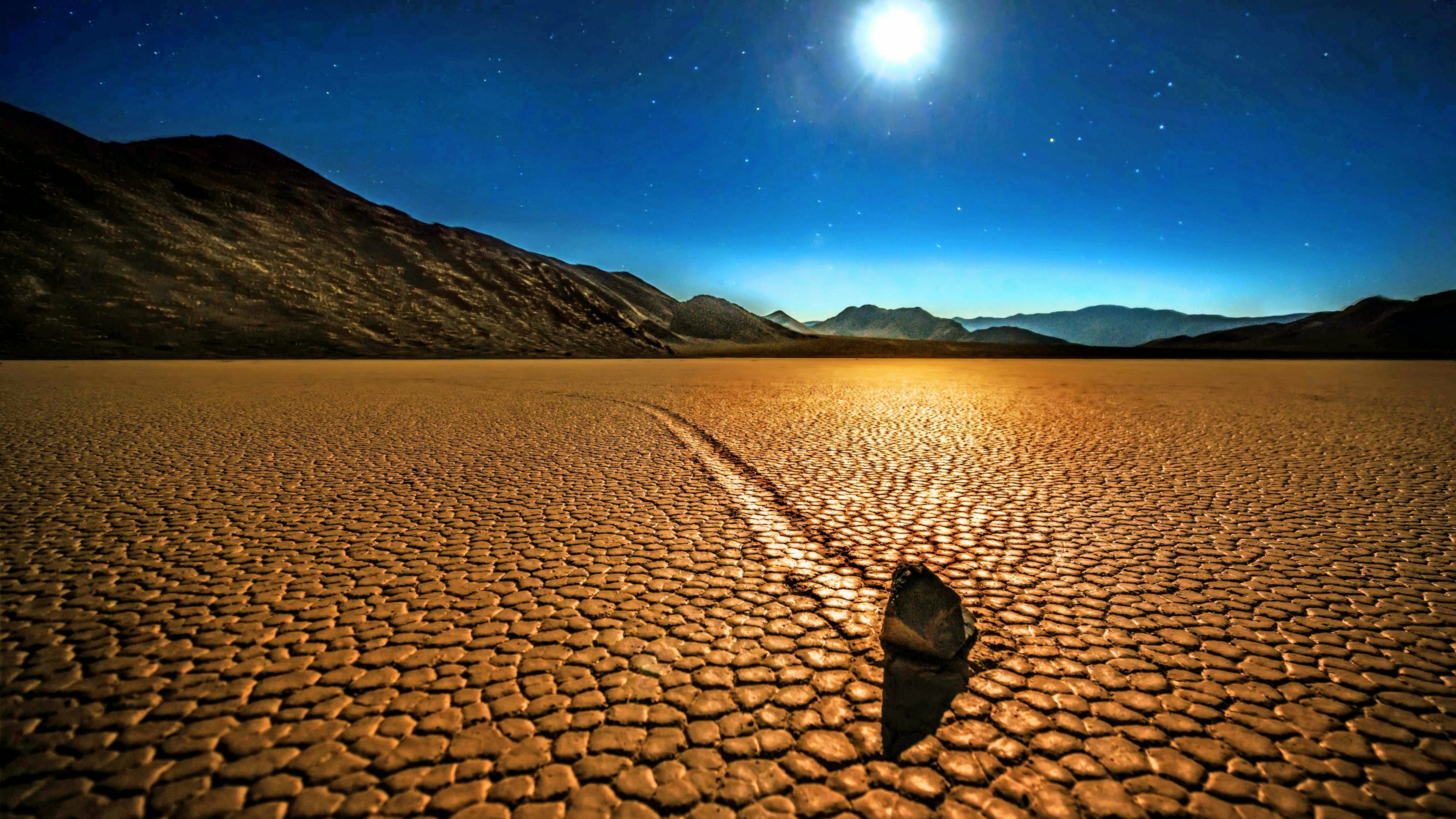 trails, animal themes, animal, 4K, drought, california, beauty in nature, mountain, nature, land, landscape, environment, horizon, climate, mystery, death valley, HD Wallpaper