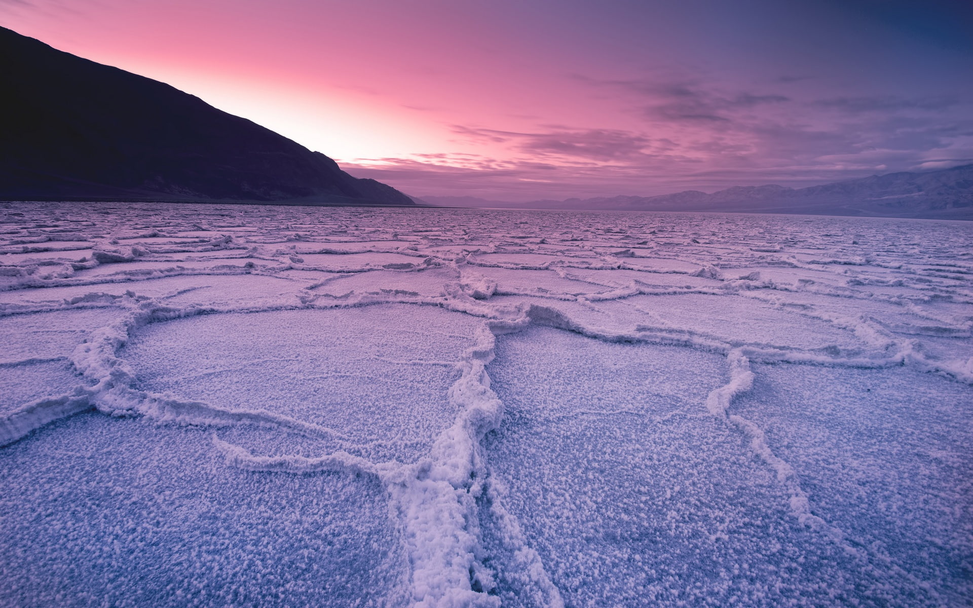 Salt, Sky, 1080P, California, Death, National, Mountains, Park, Marshes, Valley, USA, Clouds, HD Wallpaper
