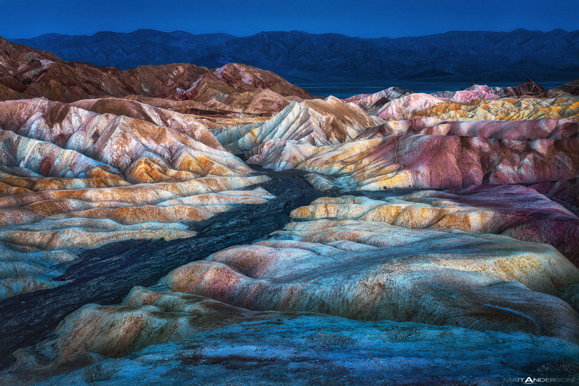 1080P, USA, the sky, night, state, CA, National Park Death Valley, hills, HD Wallpaper