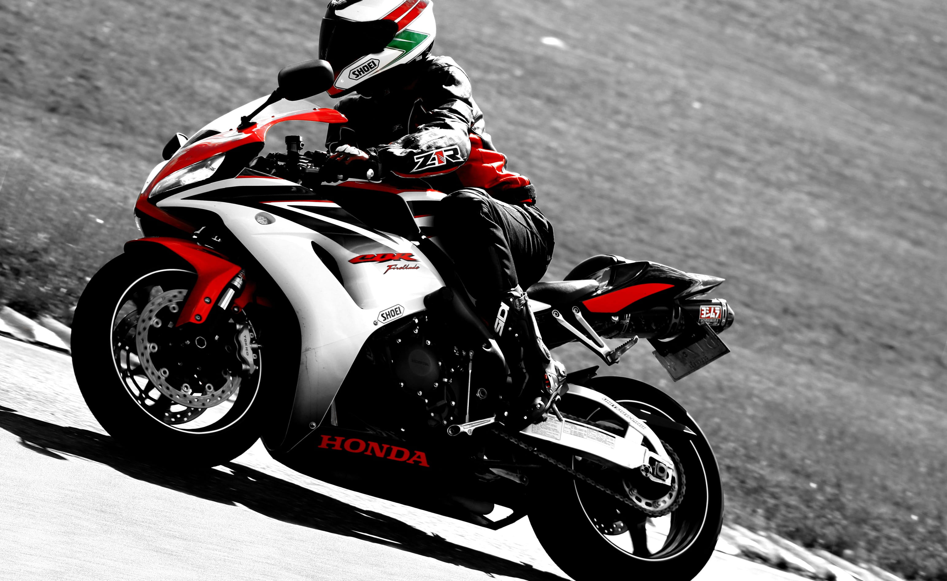 headwear, motorcycle, high angle view, sports race, outdoors, land vehicle, motorsport, crash helmet, transportation, riding, one person, sports helmet, HD Wallpaper