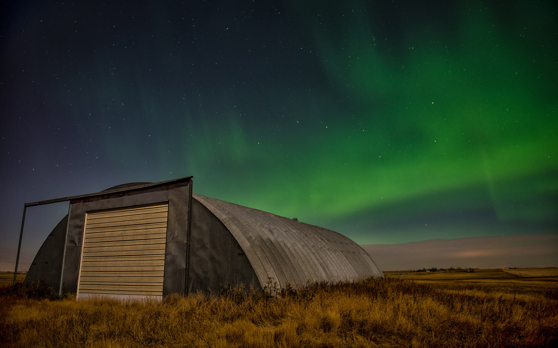 borealis, stars, night, shed, green, 1080P, aurora, hd, nature, HD Wallpaper