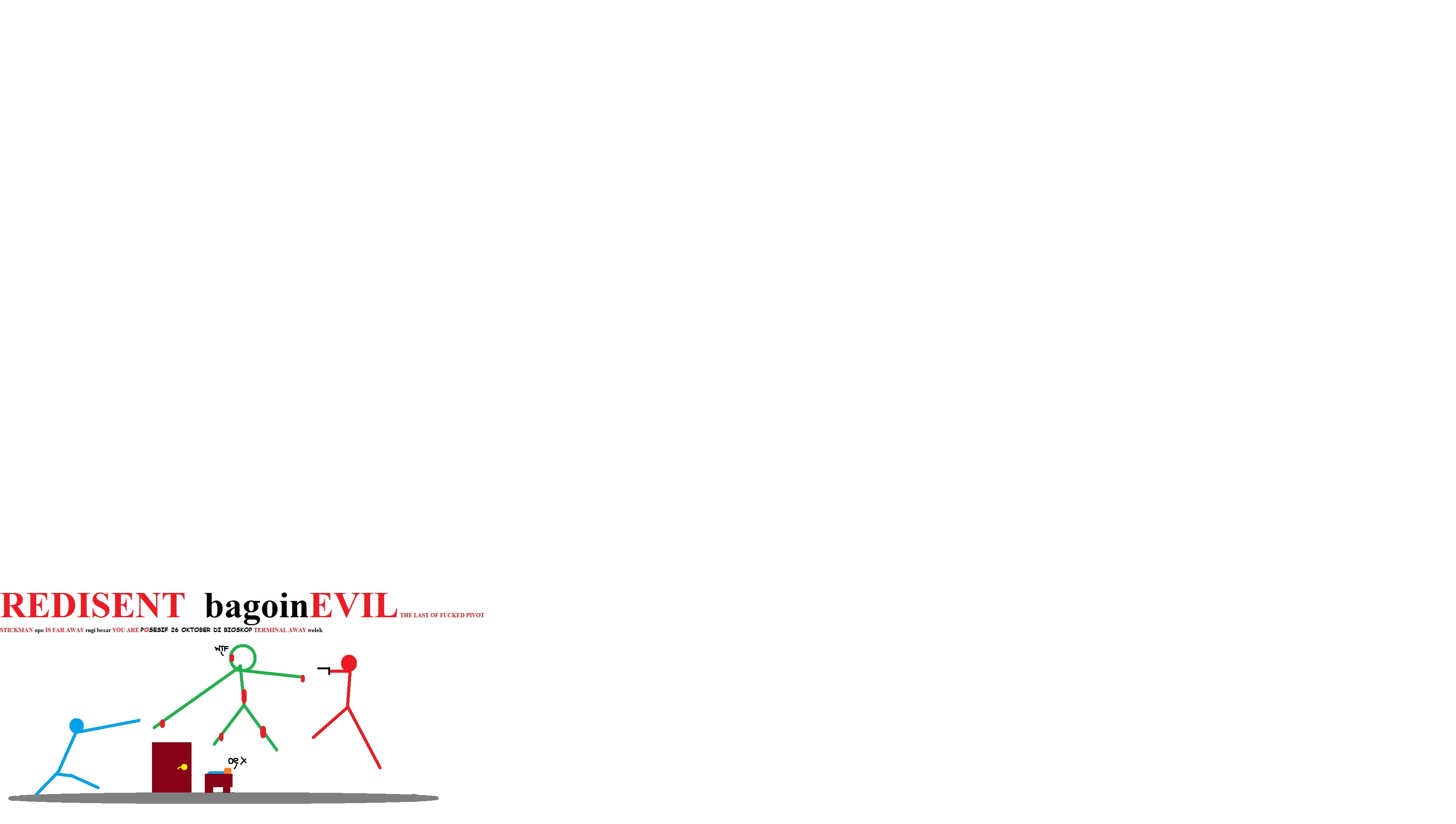 funny, 2K, evil, 3822x2168, pivot, stickman, redisent, HD Wallpaper