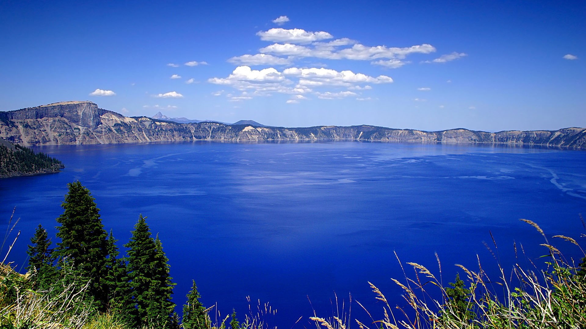 landscape, scenics - nature, no people, bay, mountain, Oregon, Crater Lake National Park, beauty in nature, blue, tranquil scene, water, bridge, tree, connection, HD Wallpaper