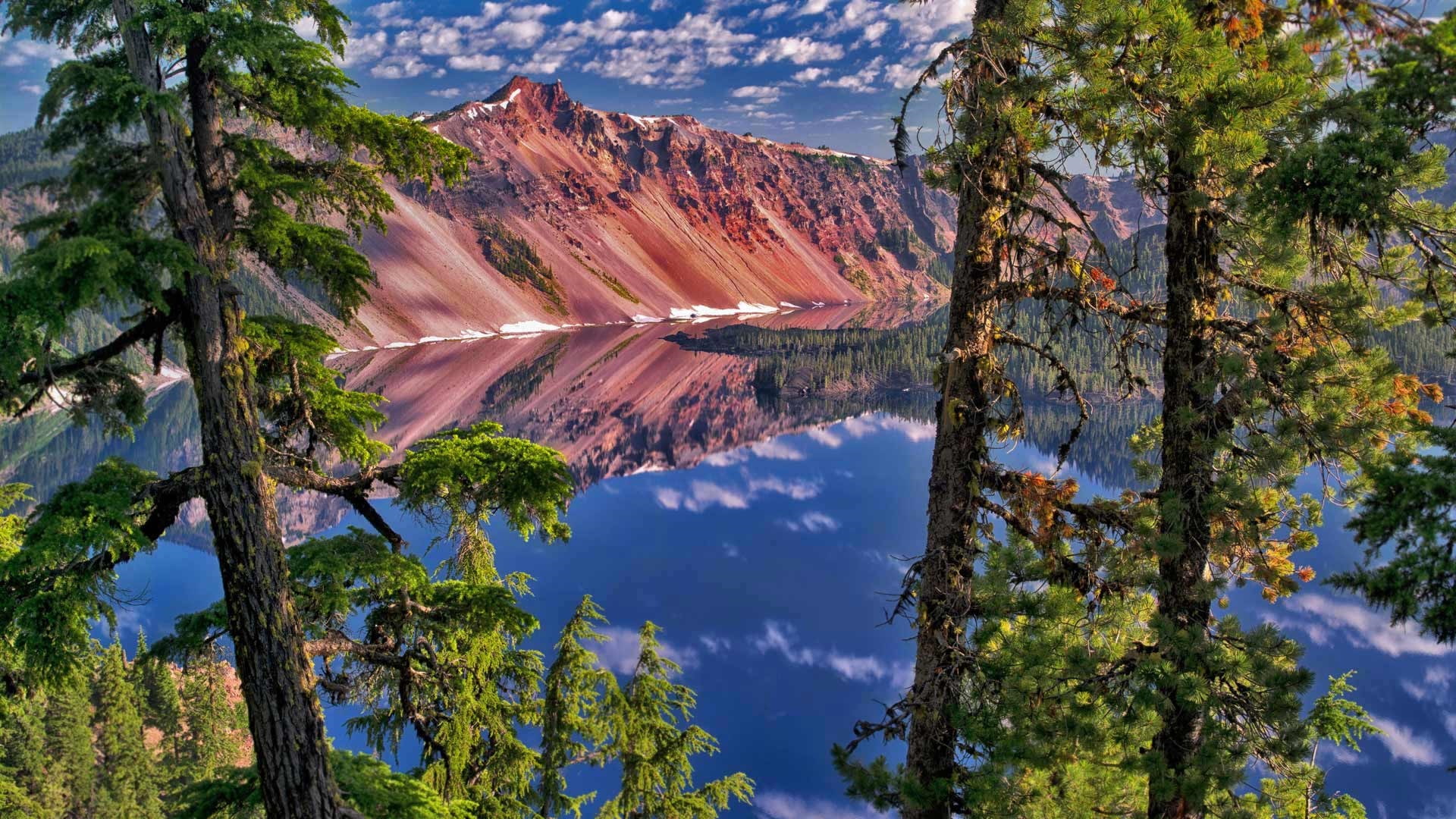 Lake, Park, Peak, 1080P, Watchman, National, USA, Crater, Oregon, HD Wallpaper