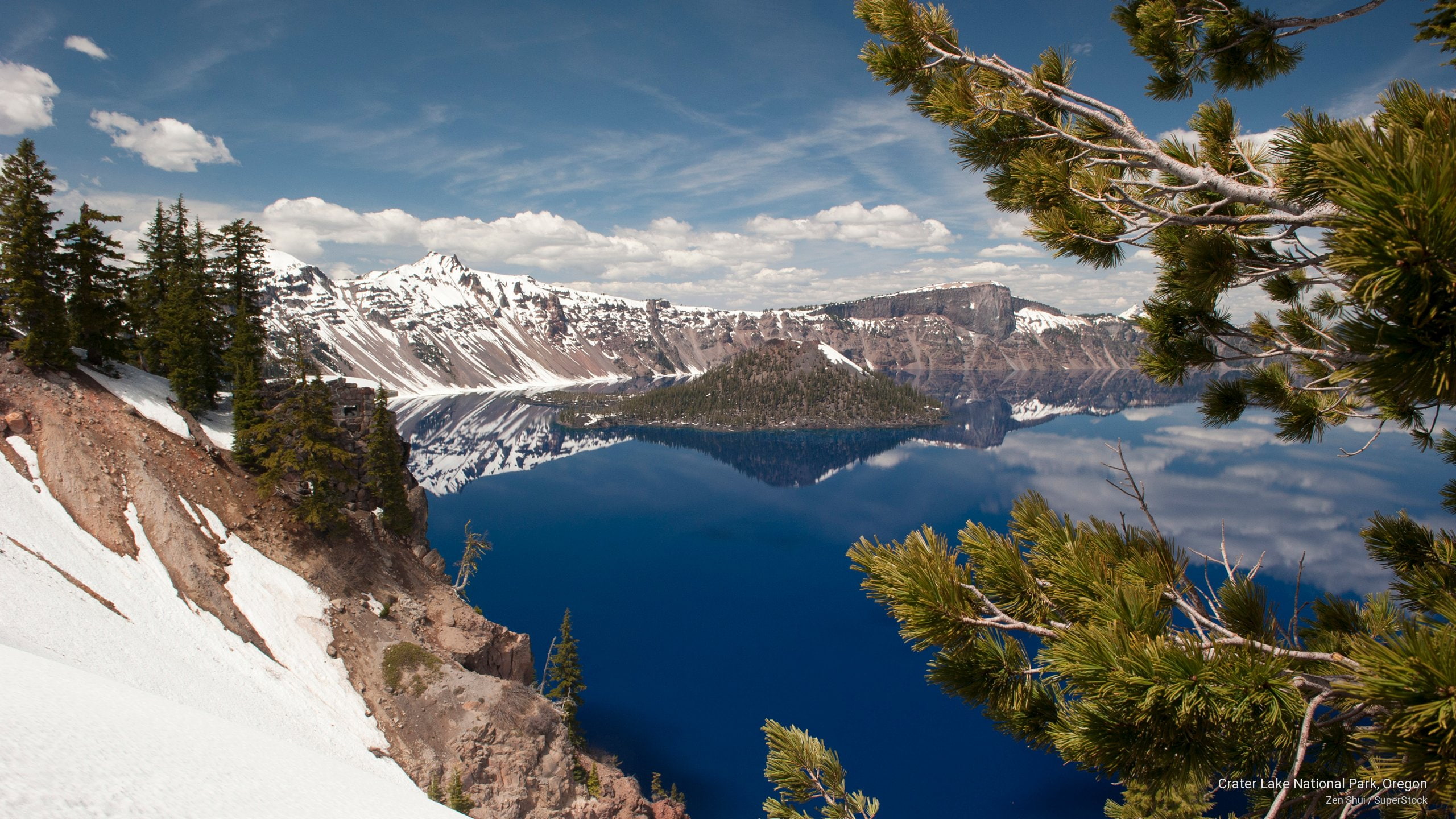 park, oregon, 2K, national, National Parks, lake, crater, HD Wallpaper