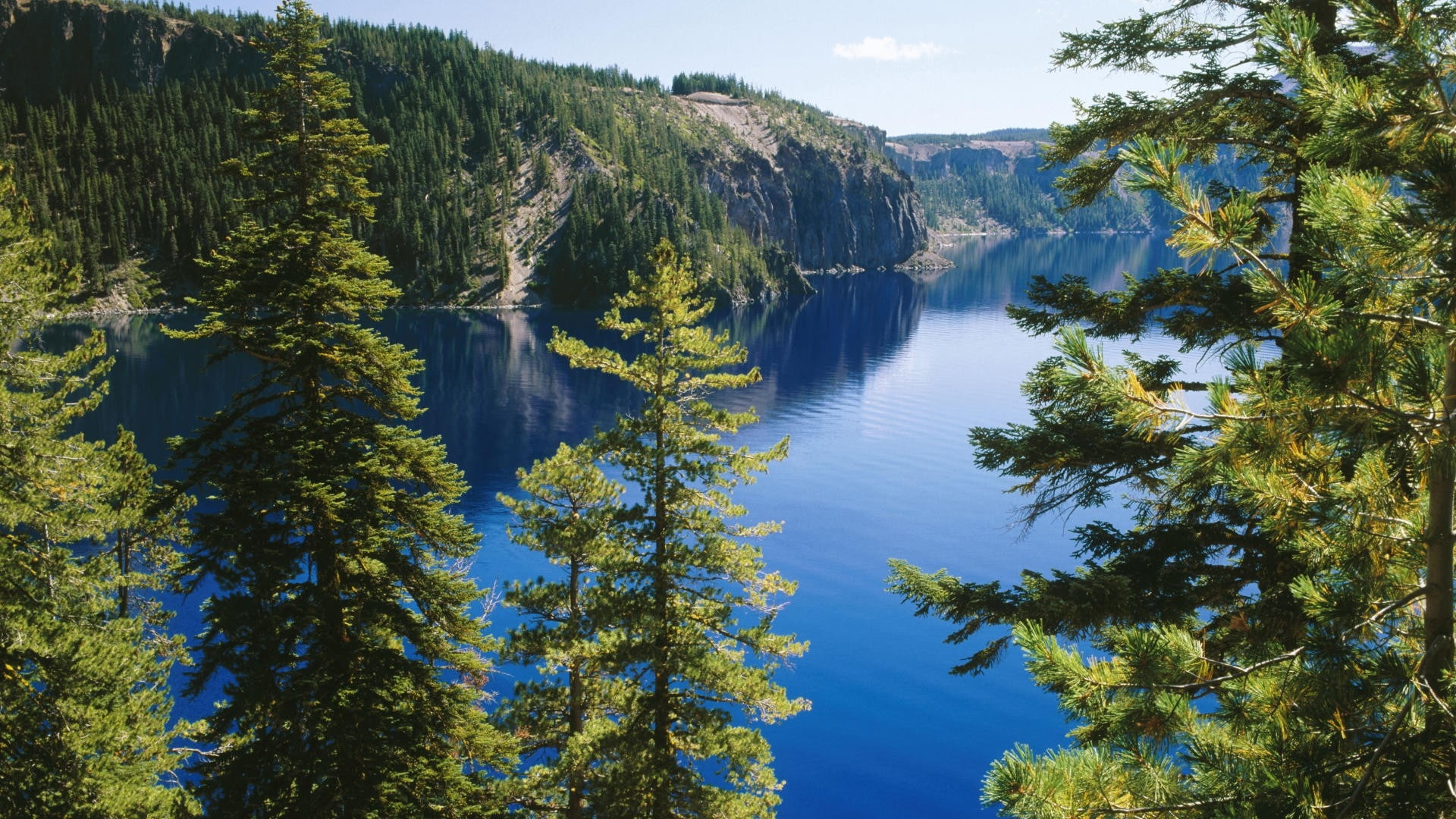 park, hd, art, Trail, National Park, nature, Oregon, Landscapes, Crater Lake, cove, lake, crater, 1080P, national, lakes, HD Wallpaper