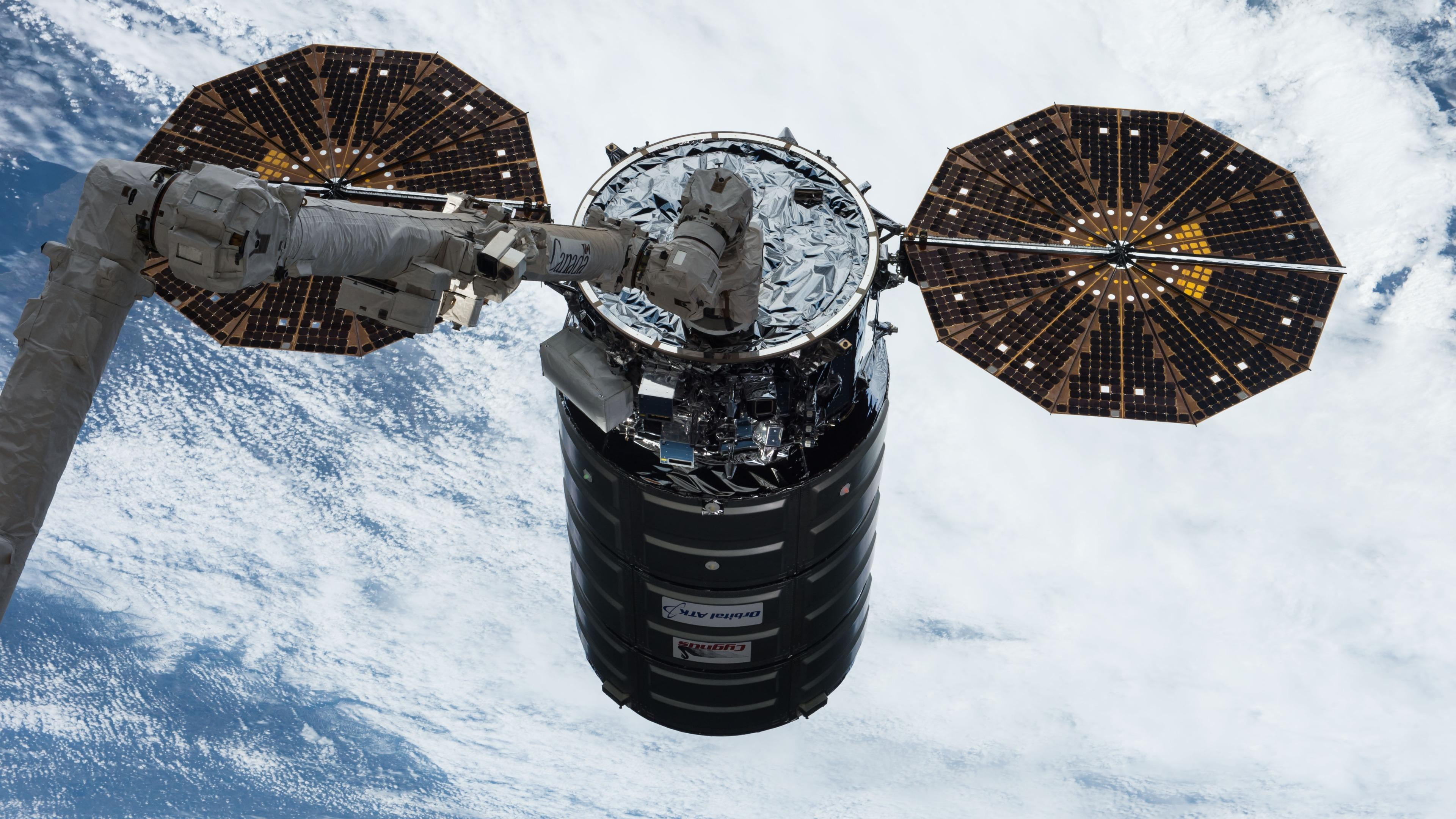 day, nature, science, nasa, world, earth, satellite, transportation, low angle view, planet - space, winter, solar panels, outdoors, space, robotic arm, HD Wallpaper