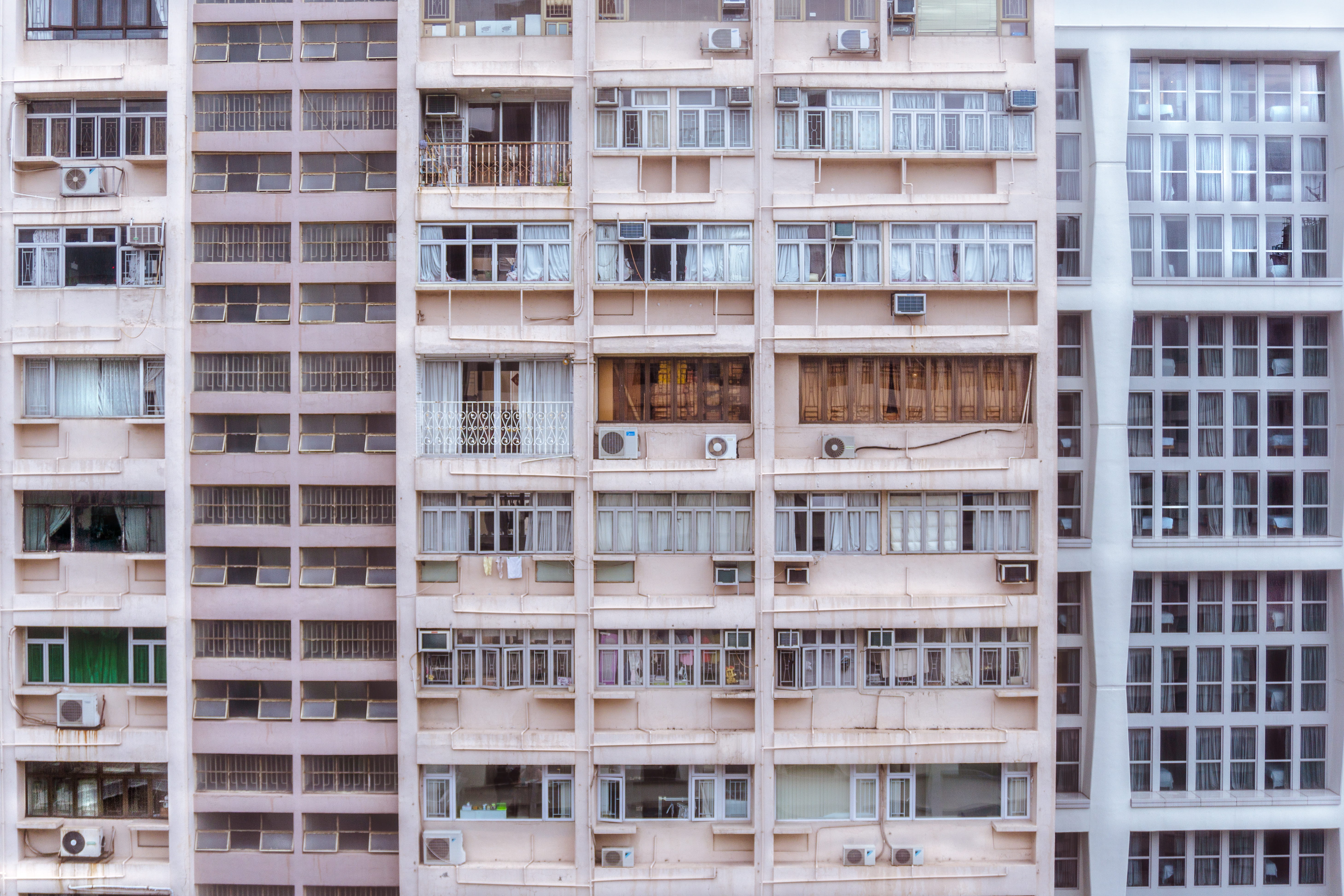 full frame, backgrounds, repetition, no people, city, day, built structure, view, minimalsm, outdoors, air conditioner, bird, building exterior, photo, HD Wallpaper