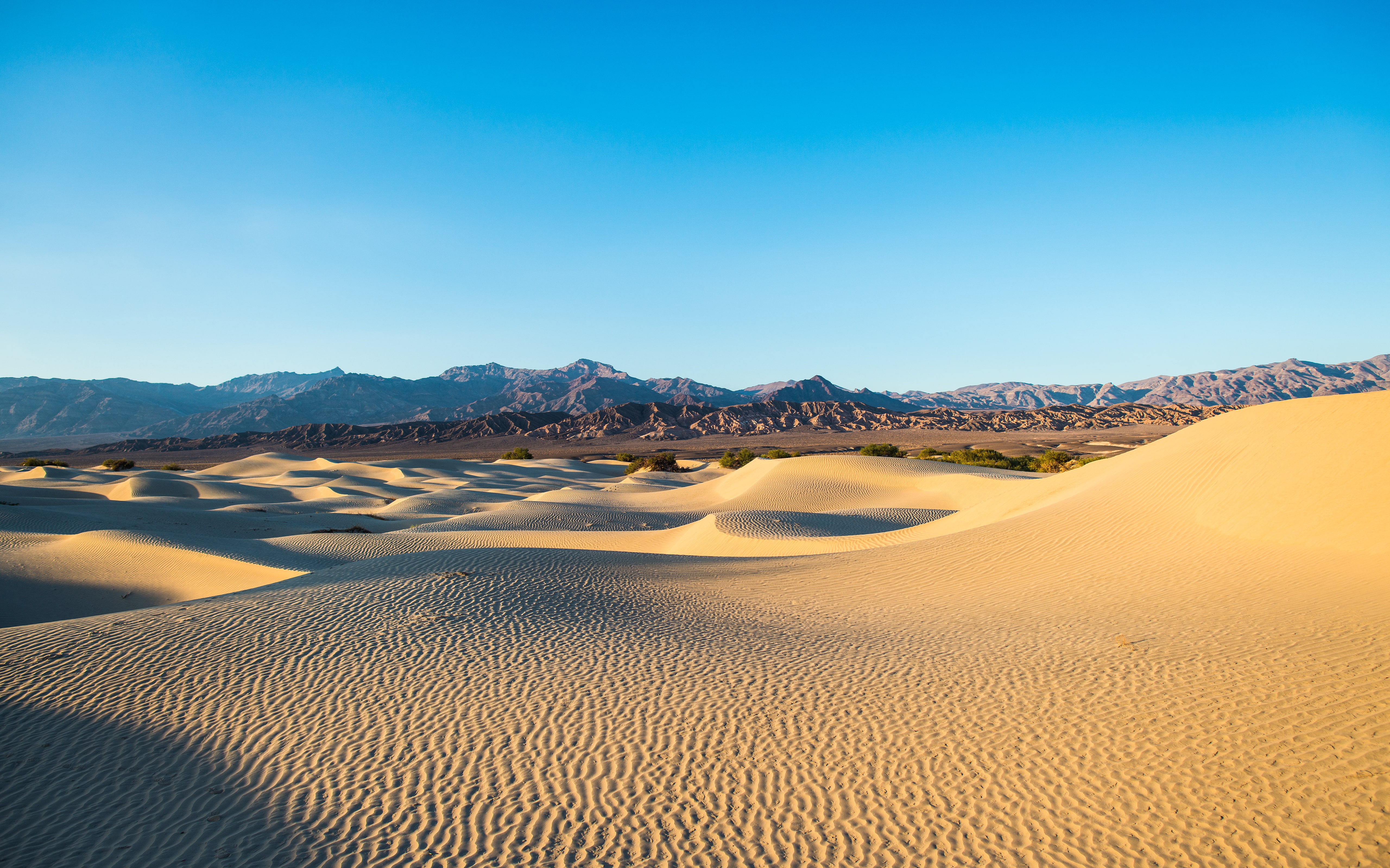 climate, tranquility, arid climate, deserts, land, day, beauty in nature, valley, death, mountains, scenics - nature, mountain, clear sky, non-urban scene, HD Wallpaper