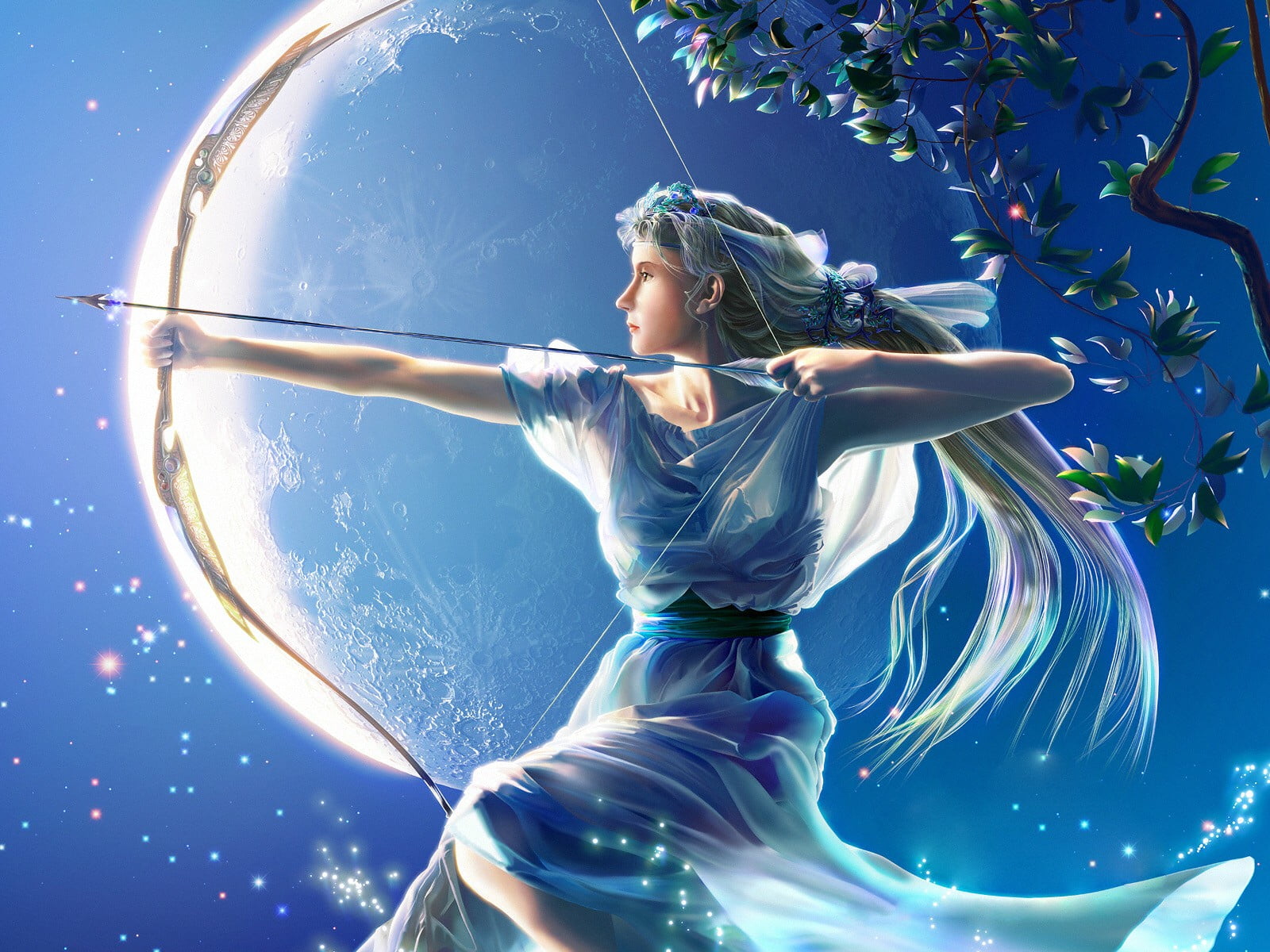 females, child, 720P, lifestyles, girls, planet - space, female, enjoyment, arms raised, the moon, cheerful, sky, summer, figure, side view, HD Wallpaper