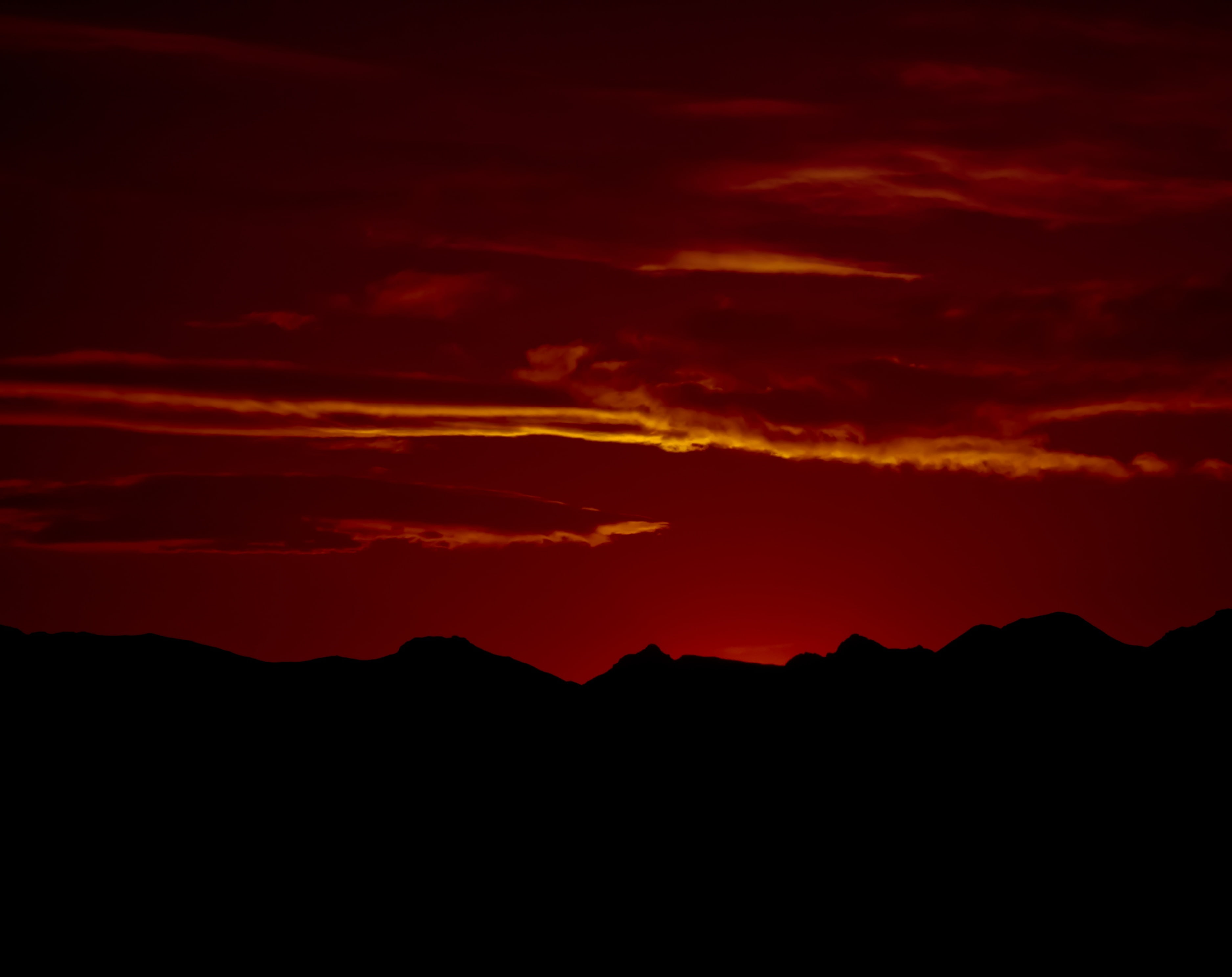outdoors, rhyolite, tranquility, Clouds, cloud - sky, idyllic, orange color, environment, beauty in nature, dv2011, awe, tranquil scene, Nature, sky, 2K, HD Wallpaper