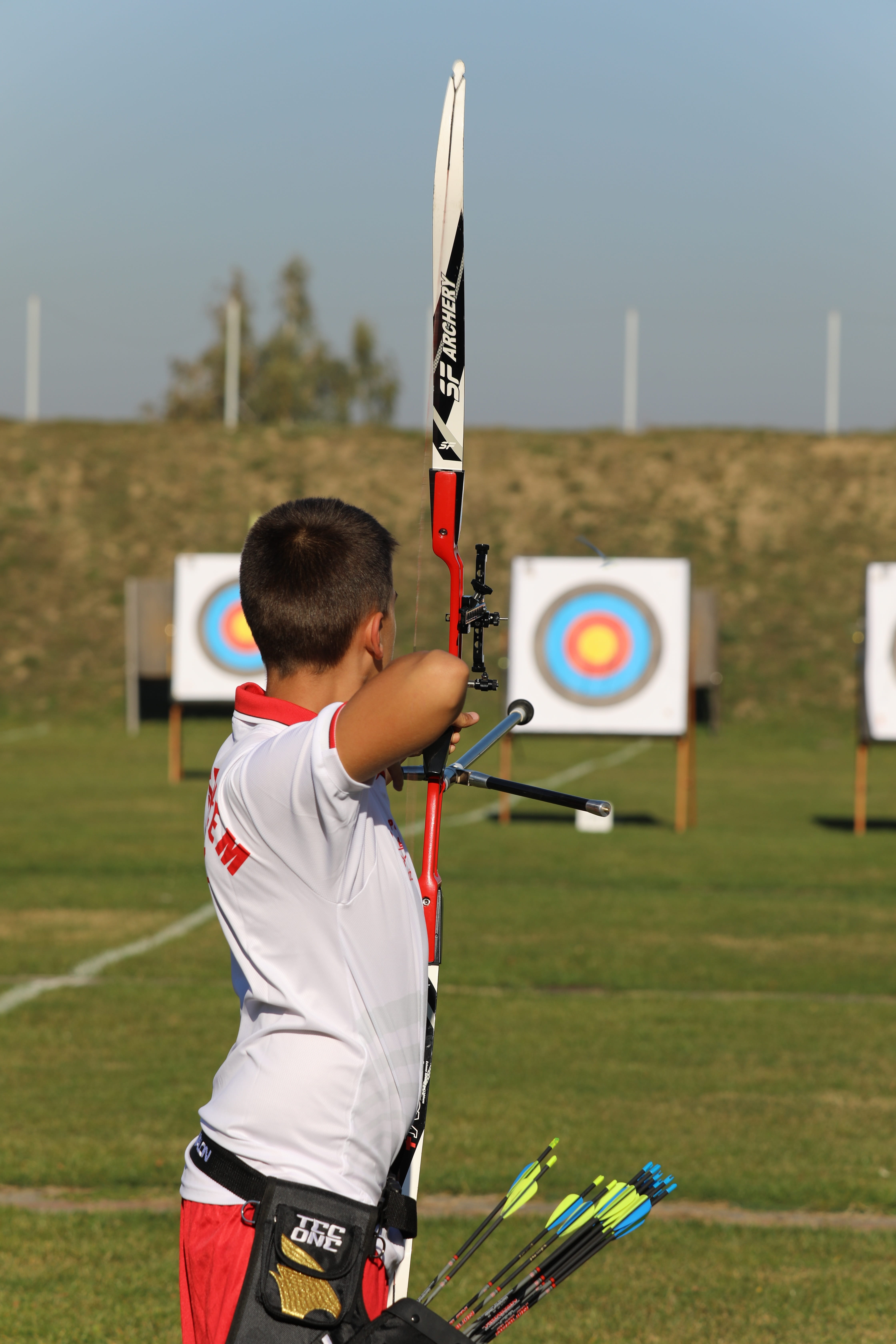 lifestyles, leisure activity, land, outdoors, hunter, child, day, shooters, nature, real people, sport, bow, archers, men, one person, the silhouette, warrior, Phone HD Wallpaper