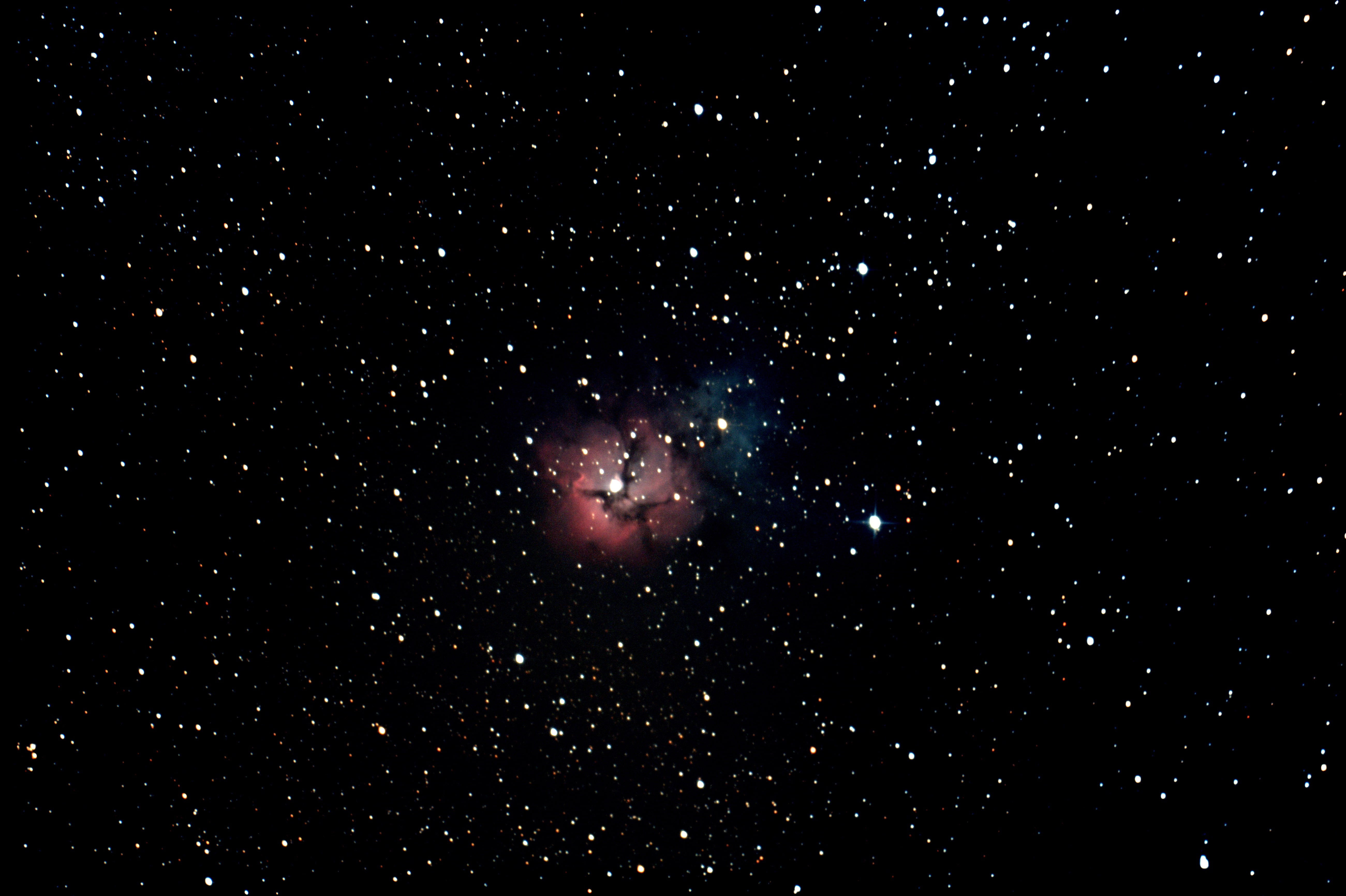 in the constellation, nebula, trilobal, diffuse, 5K, Trifid Nebula, Sagittarius, HD Wallpaper