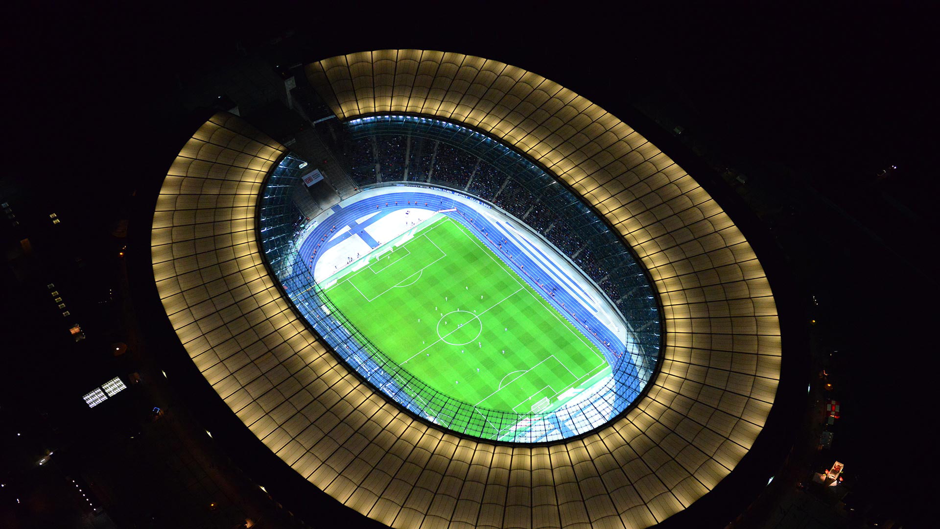 lights, Germany, field, Olympic stadium, Berlin, tribune, 1080P, HD Wallpaper