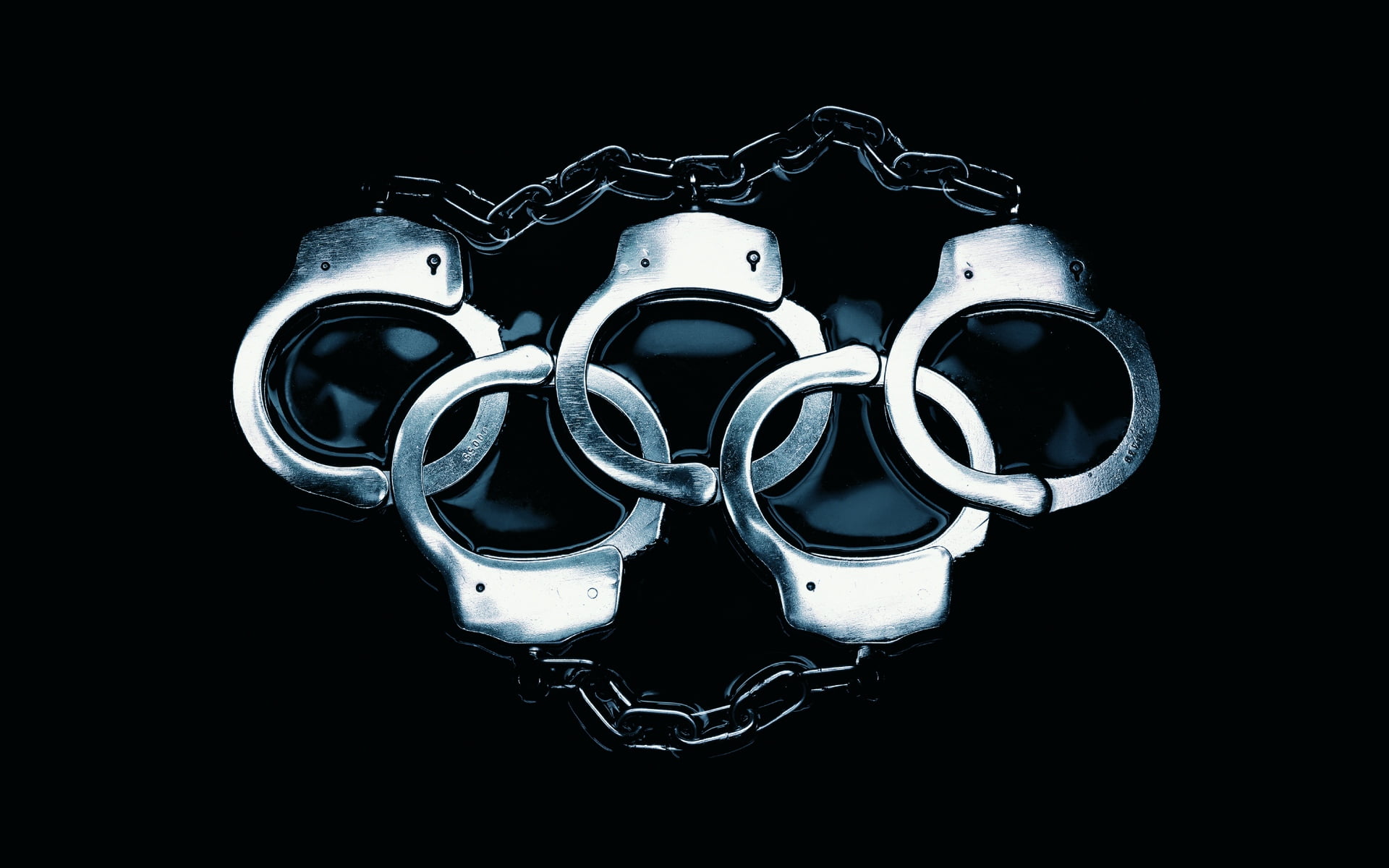 1080P, decoration, silver colored, chain, white color, symbol, silver, cut out, black Background, single Object, no people, copy space, backgrounds, reflection, HD Wallpaper