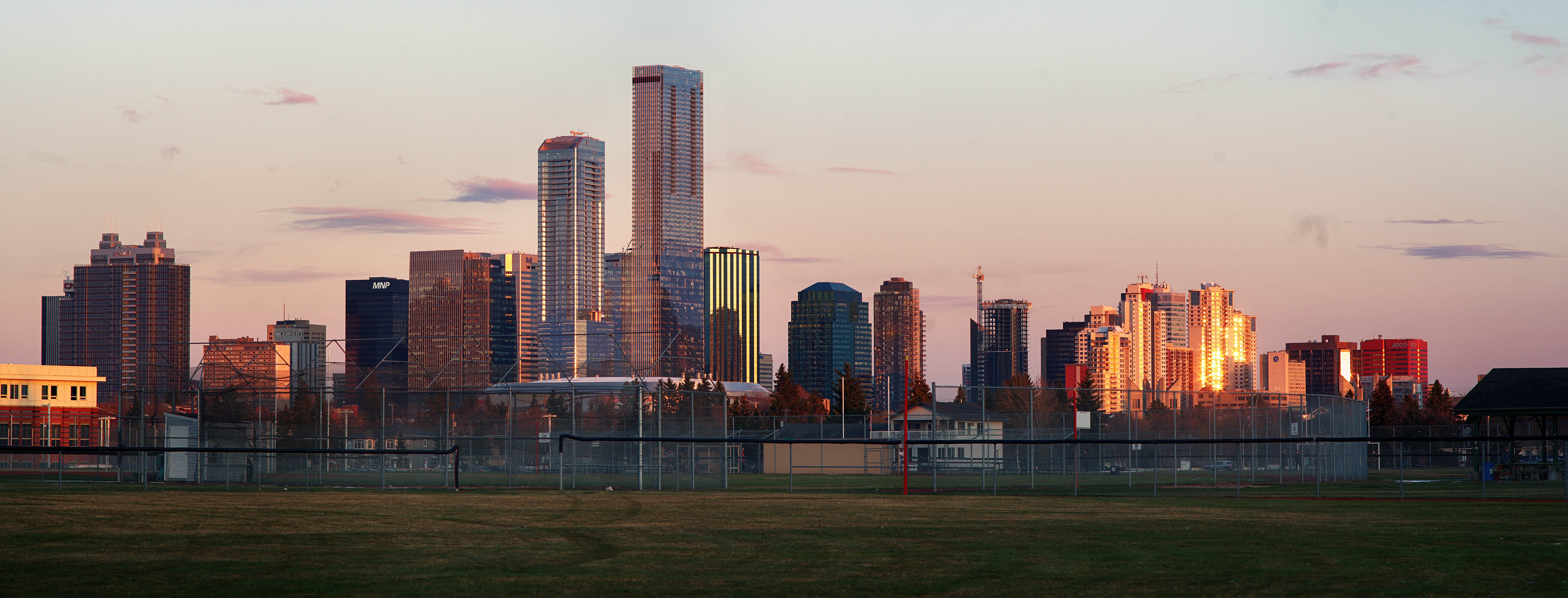 nature, stantec, city, office, residential district, edmonton, sunsetting, cityscape, alberta, office building exterior, city life, outdoors, skyscraper, HD Wallpaper