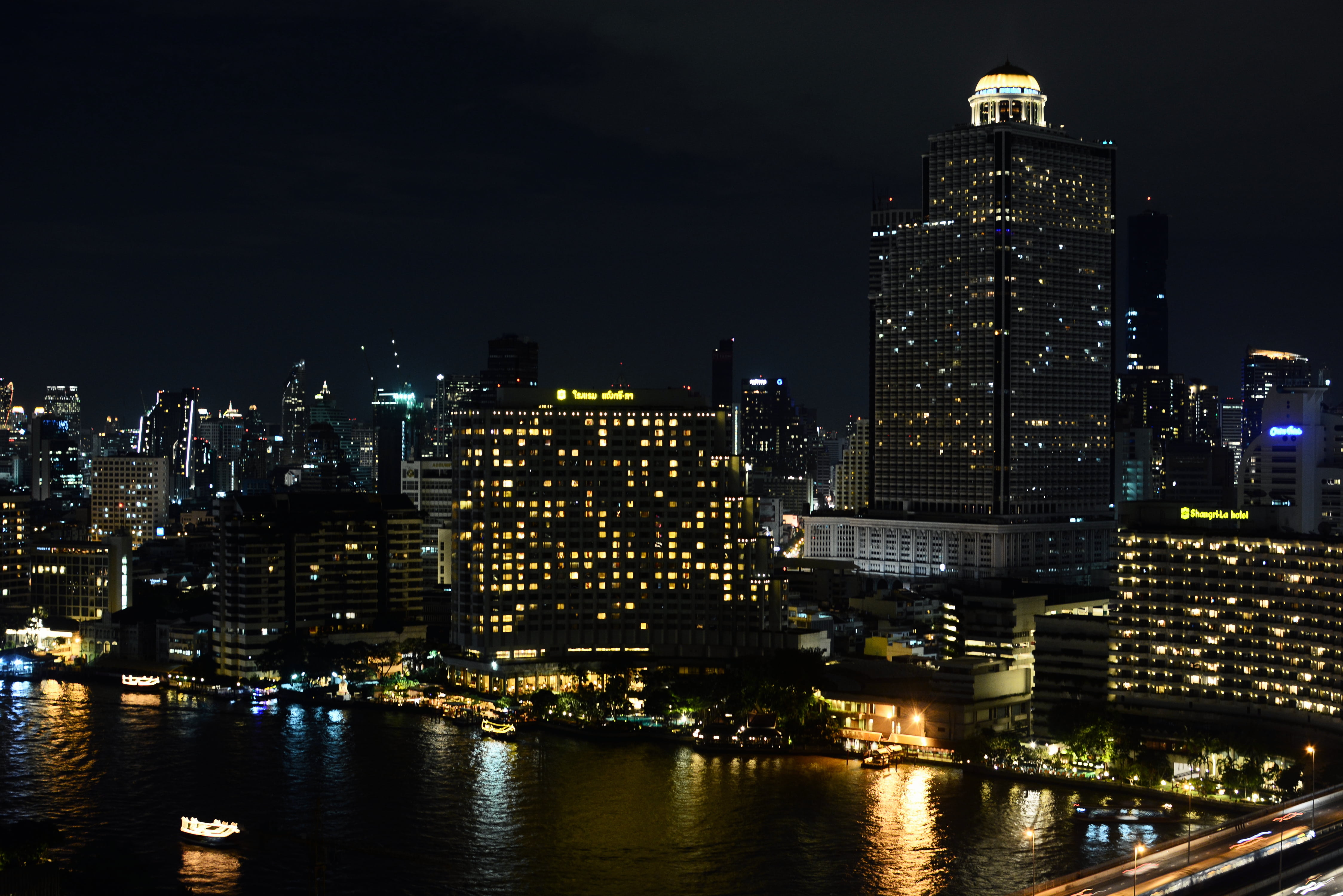 skyline, sky, river, outdoors, evening, downtown District, uSA, dusk, building, new York City, travel destinations, bridge, residential district, lights, HD Wallpaper