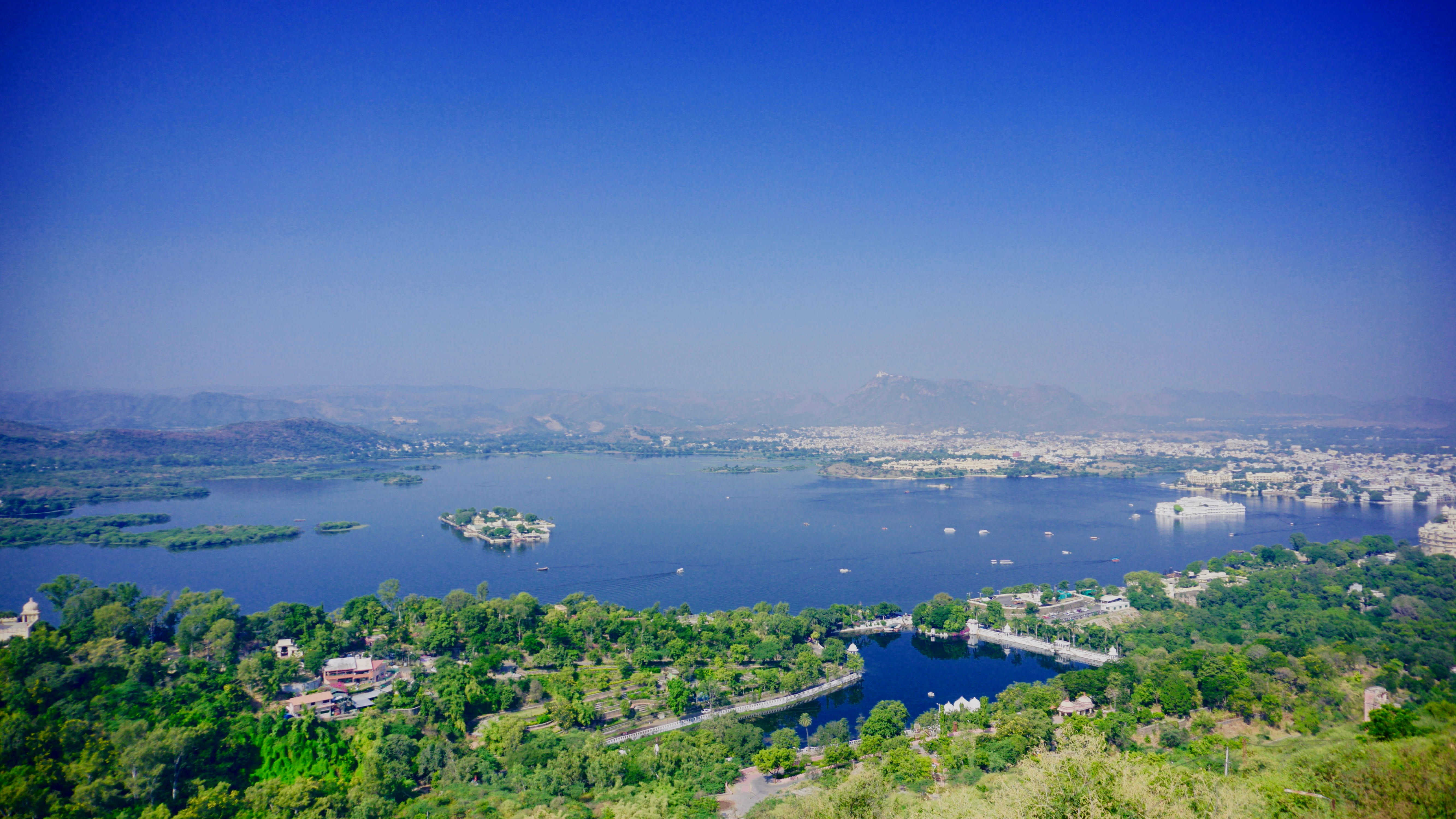 waterfront, sea, travel destinations, islands, building exterior, dark green, body of water, watercrafts, clouds, nature, building, buildings, blue sky, HD Wallpaper