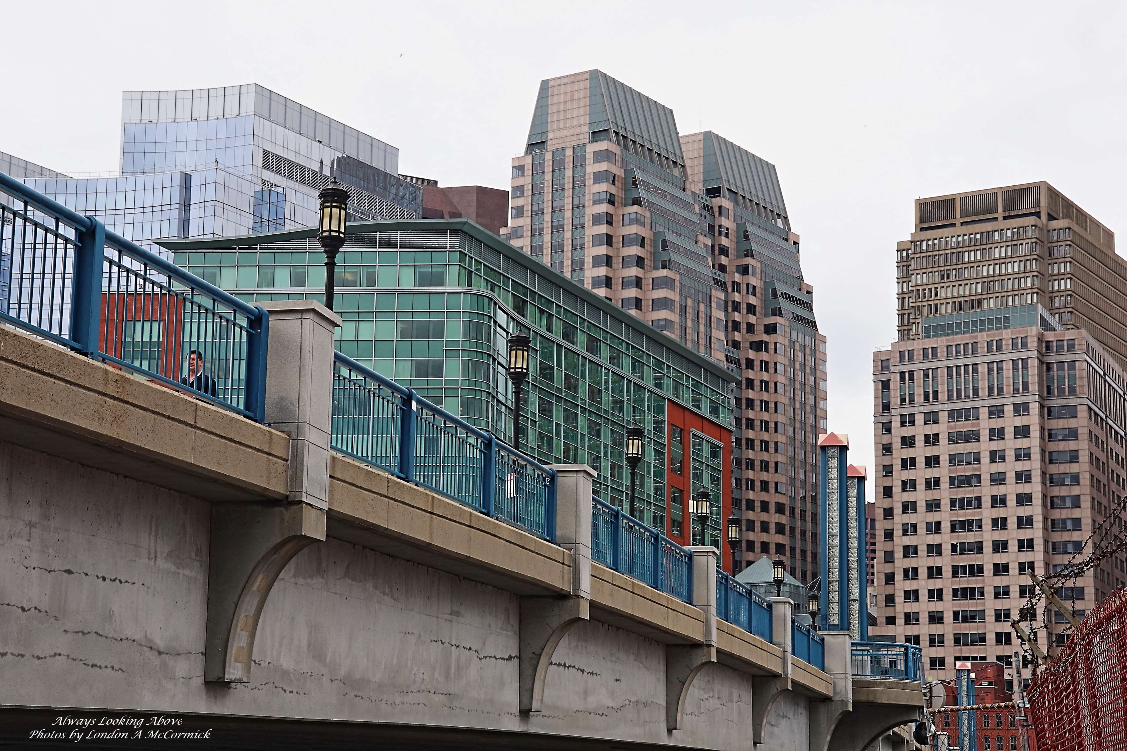 travel, day, cityscape, tall - high, no people, office building exterior, building exterior, cityview, connection, railing, bridge - man made structure, HD Wallpaper