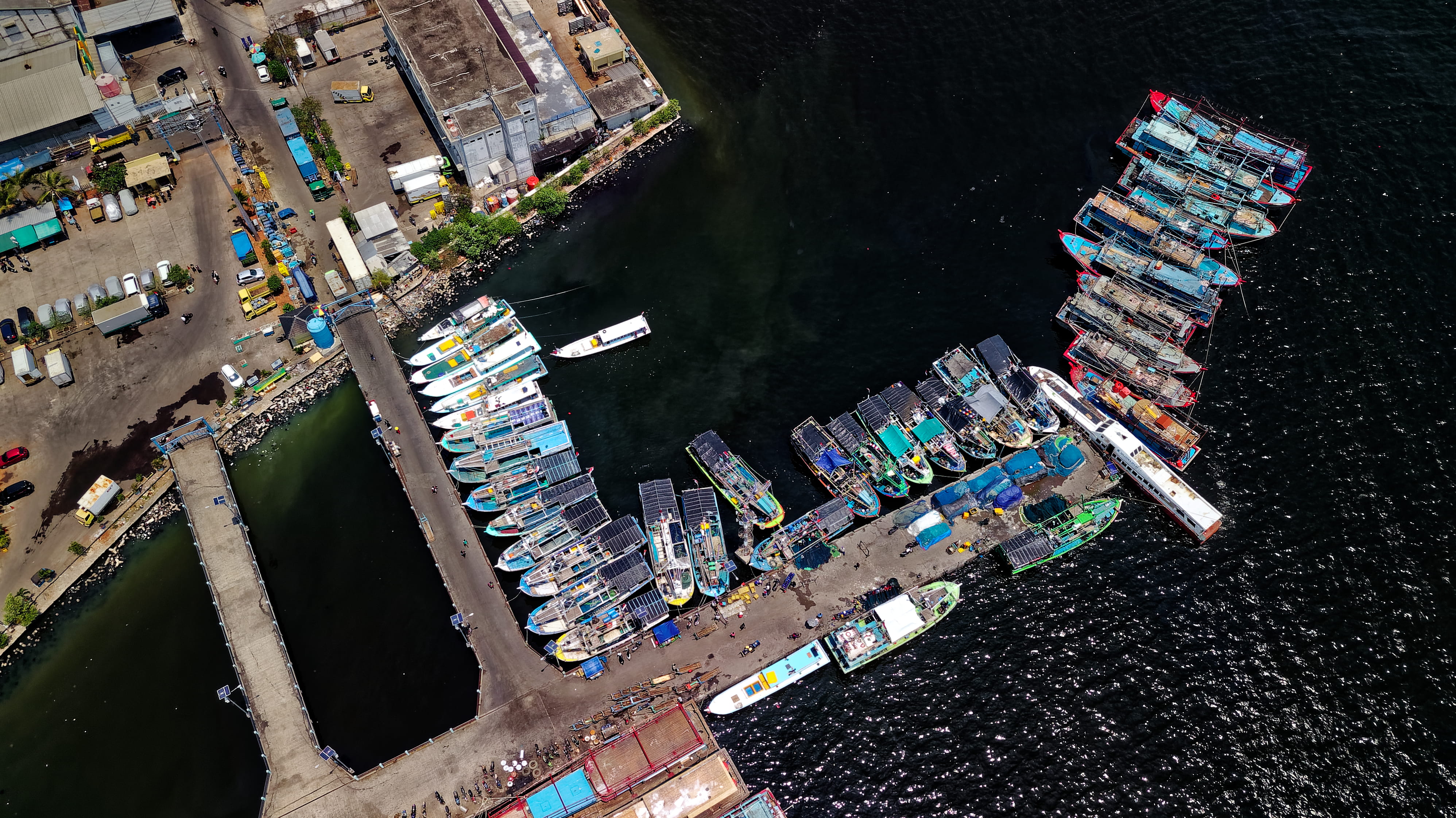 buildings, nature, nautical vessel, harbor, colorful, transportation, skyscraper, vehicles, aerial view, mode of transportation, 4K, waterfront, drone view, HD Wallpaper