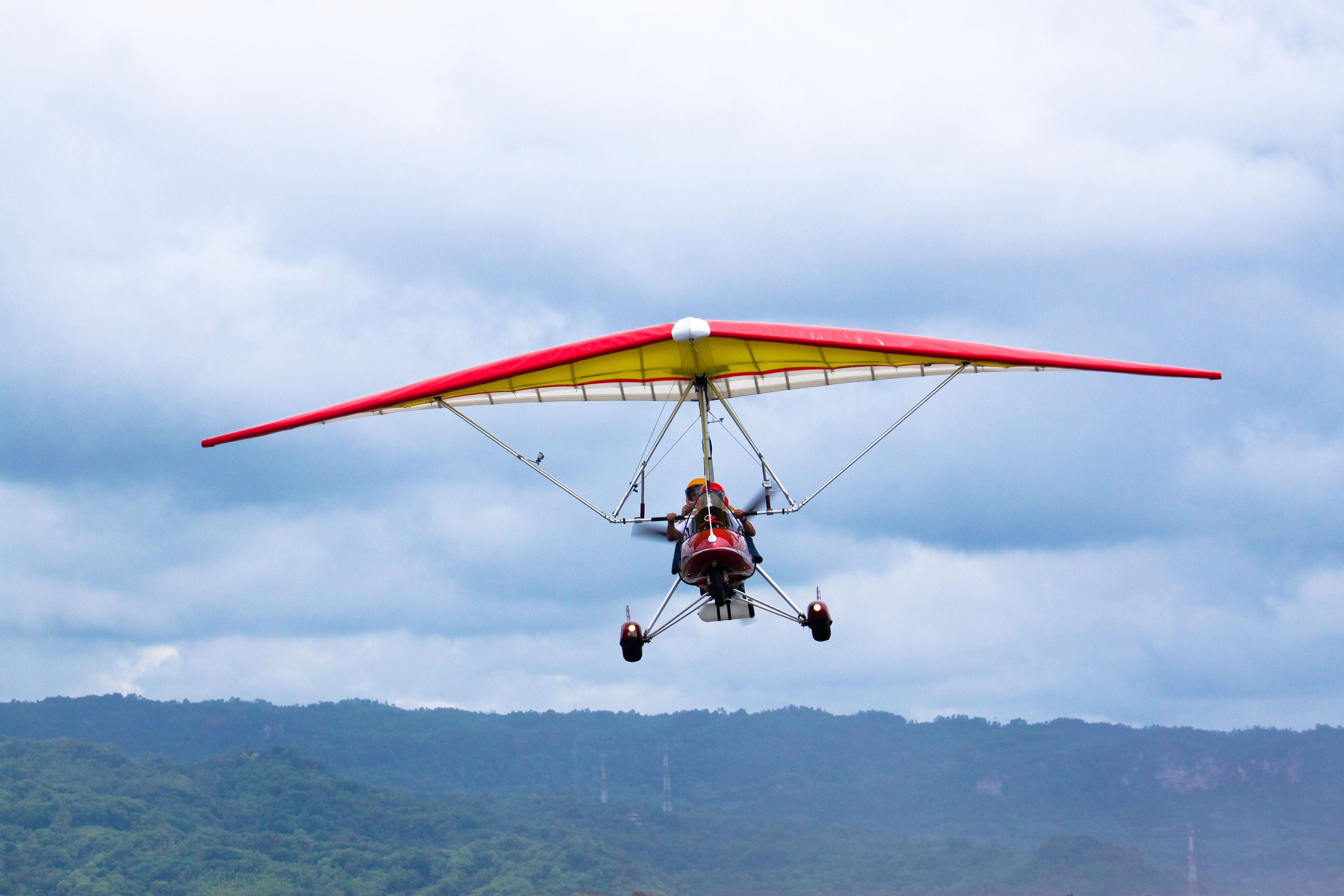 sky, lifestyles, cloud - sky, sport, adventure, special region of yogyakarta, leisure activity, airshow, glider, gliding, flying, indonesia, human arm, HD Wallpaper