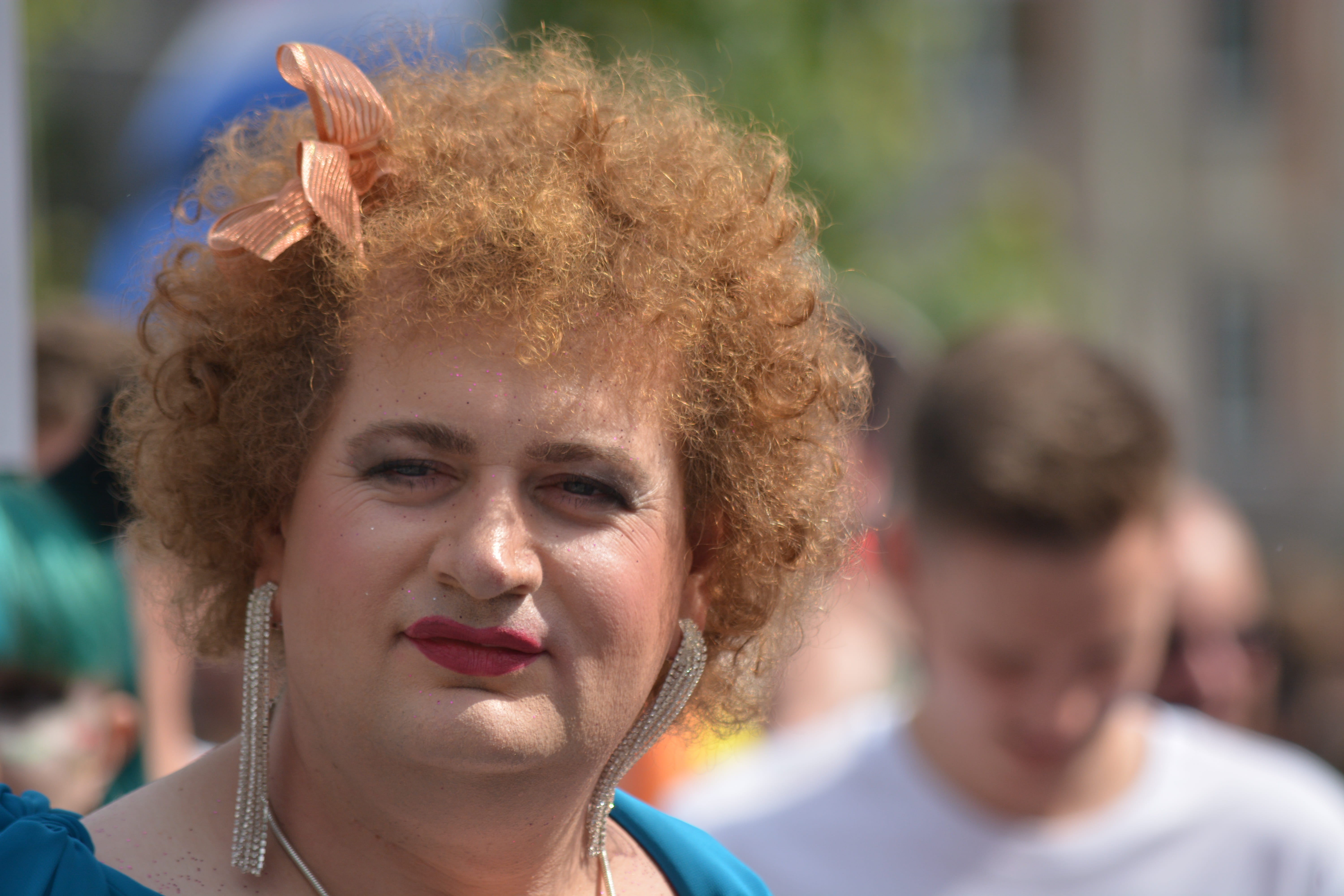 human face, portrait, women, lifestyles, front view, smiling, real people, hamburg, mature adult, rainbow, demonstration, happiness, christopher street day, HD Wallpaper