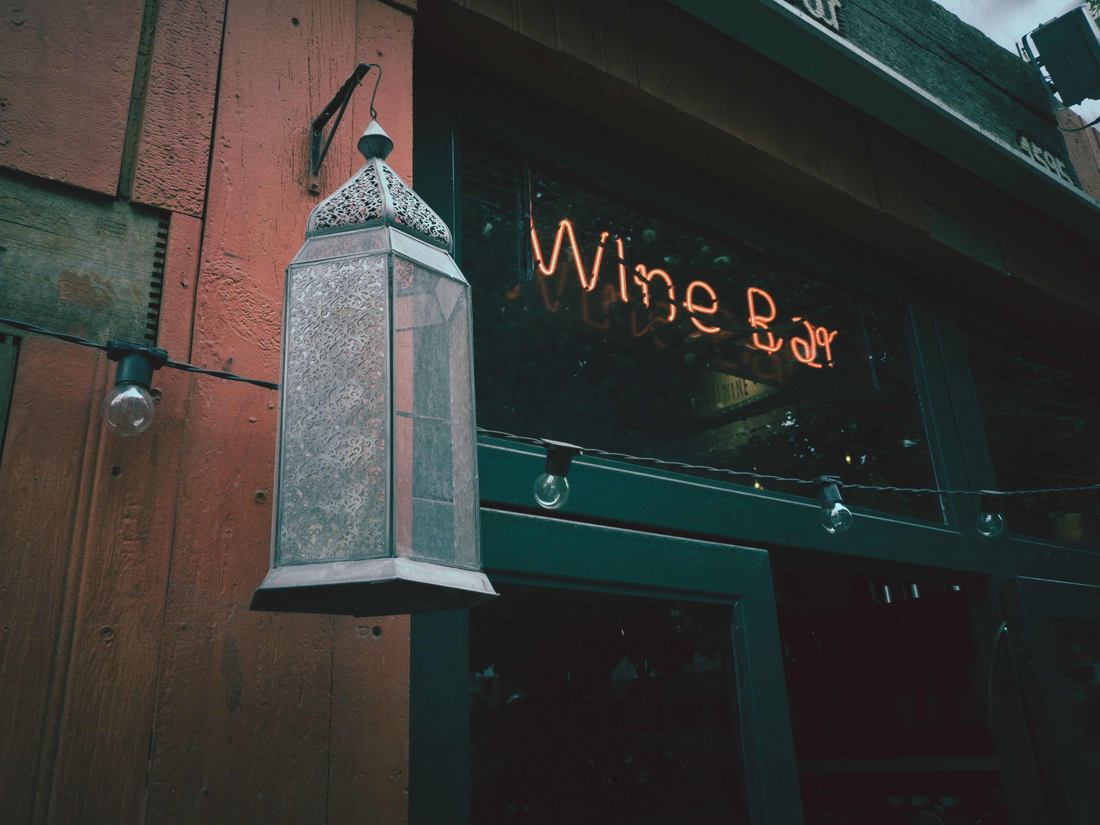 sign, home decor, apparel, illuminated, signage, urban, food, wine, information sign, guidance, low angle view, lighting equipment, flare, text, outdoors, HD Wallpaper