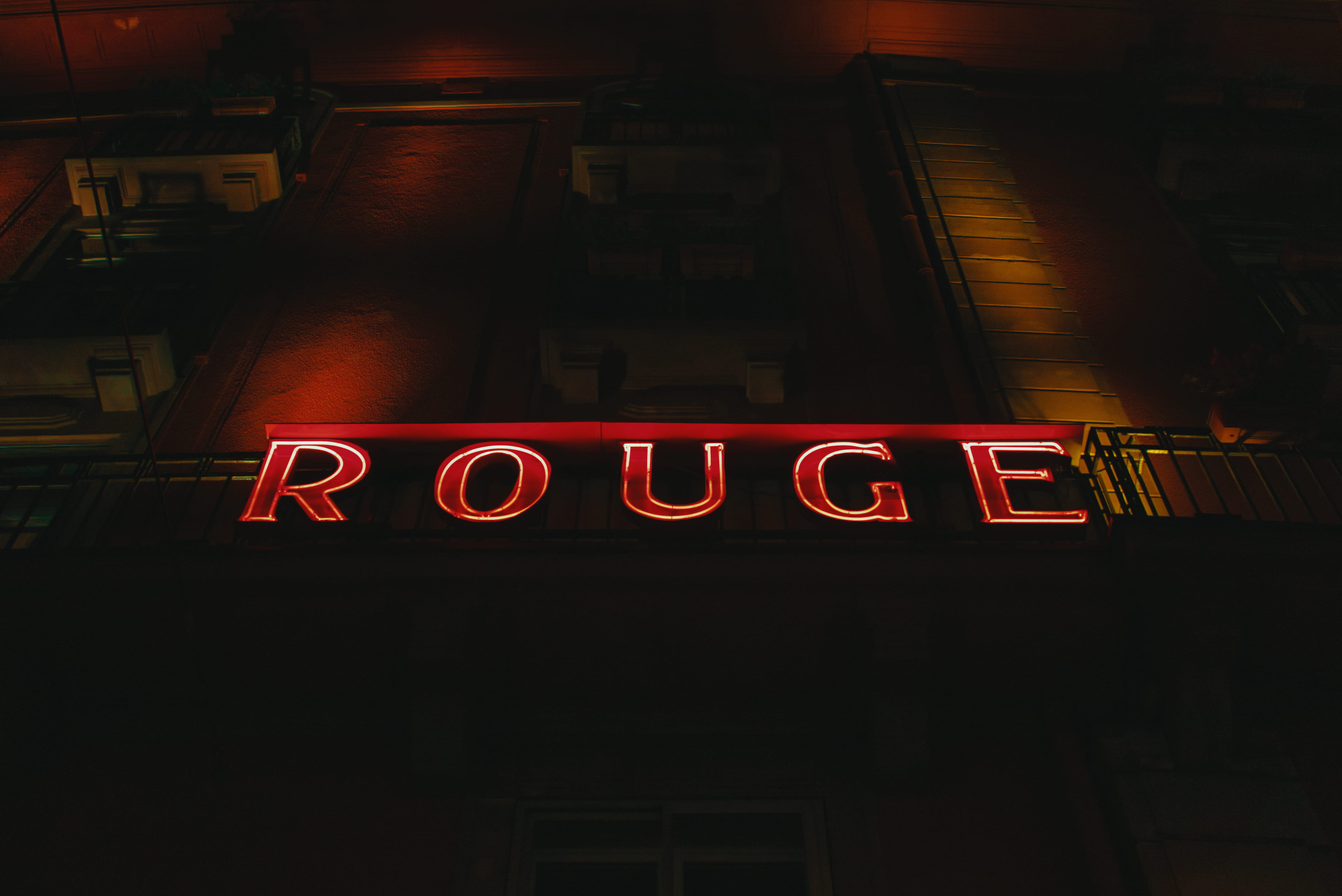 dark, architecture, low angle view, ad, strasbourg, neon, restaurant, building, no people, red, alphabet, text, advert, information, food, trademark, diner, HD Wallpaper