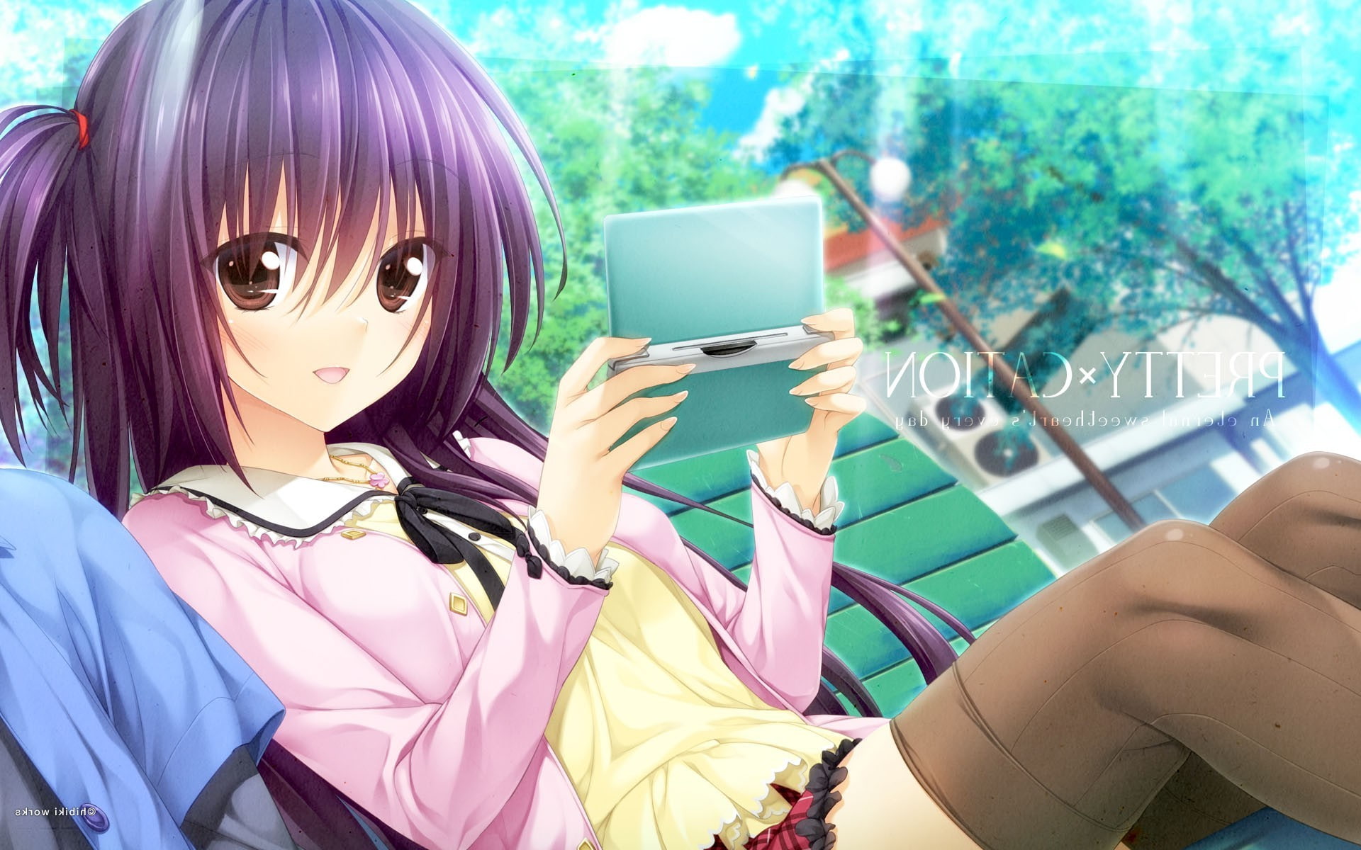 clothing, women, anime girls pretty x cation 2 thigh highs nintendo ds visual novel, lifestyles, retail display, real people, glasses, hairstyle, wireless technology, HD Wallpaper