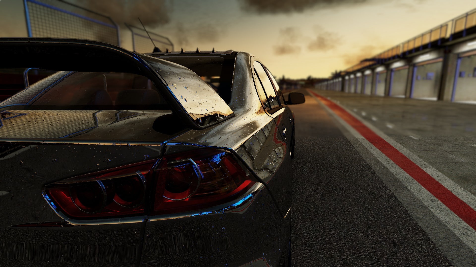 red, day, 1080P, Project, street, cars, land vehicle, close-up, nature, stationary, the game, lancer, mitsubishi, transportation, Project CARS, retro styled, HD Wallpaper