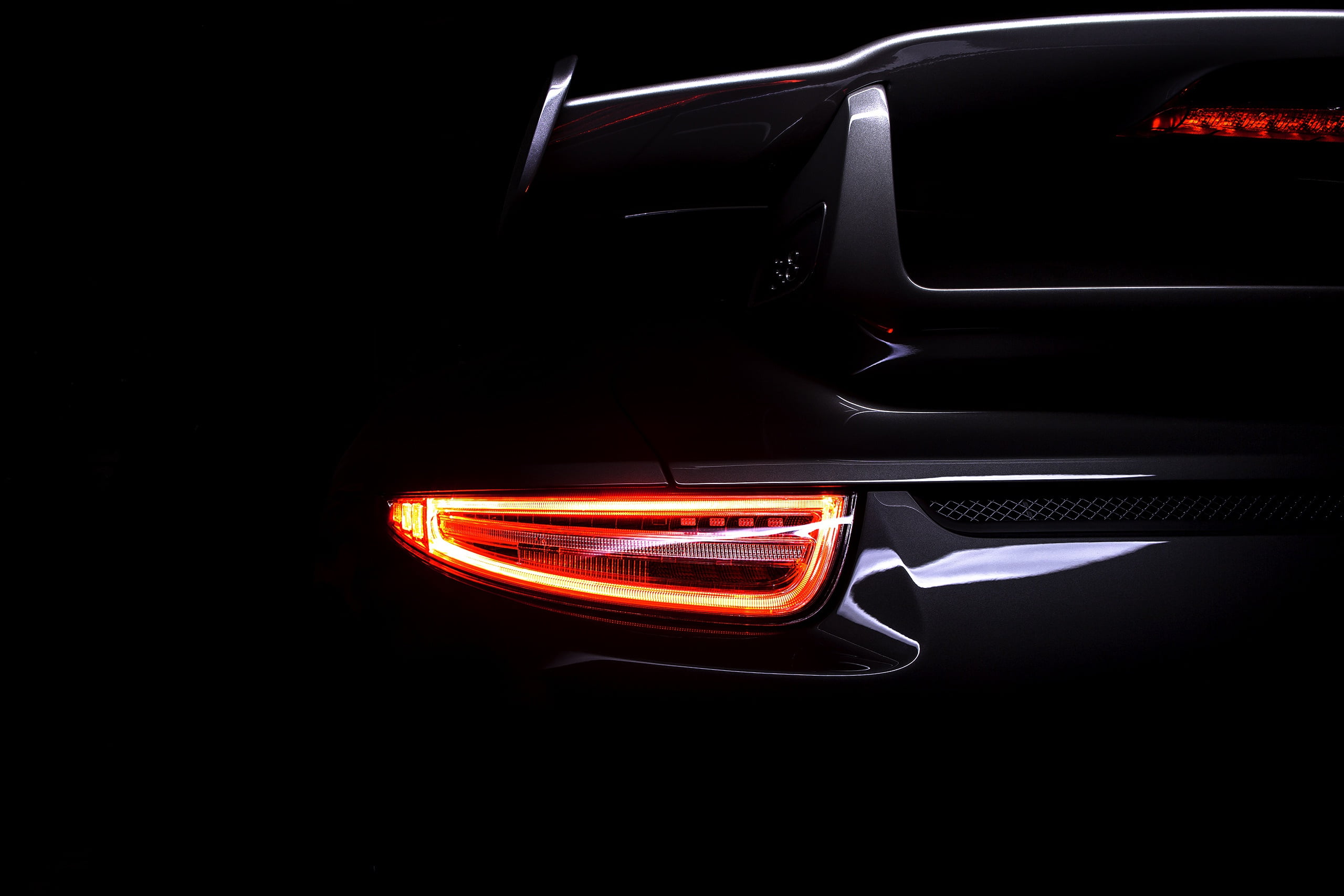911, Taillights, GT3, 2K, Gray, Porsche, HD Wallpaper