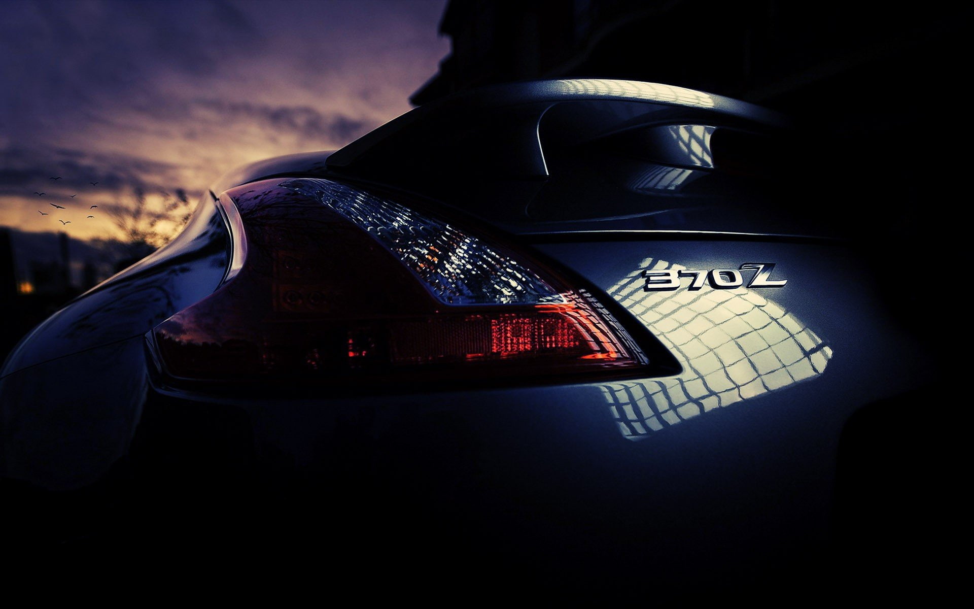 370z, fairlady, 1080P, taillights, nissan, z34, cars, HD Wallpaper