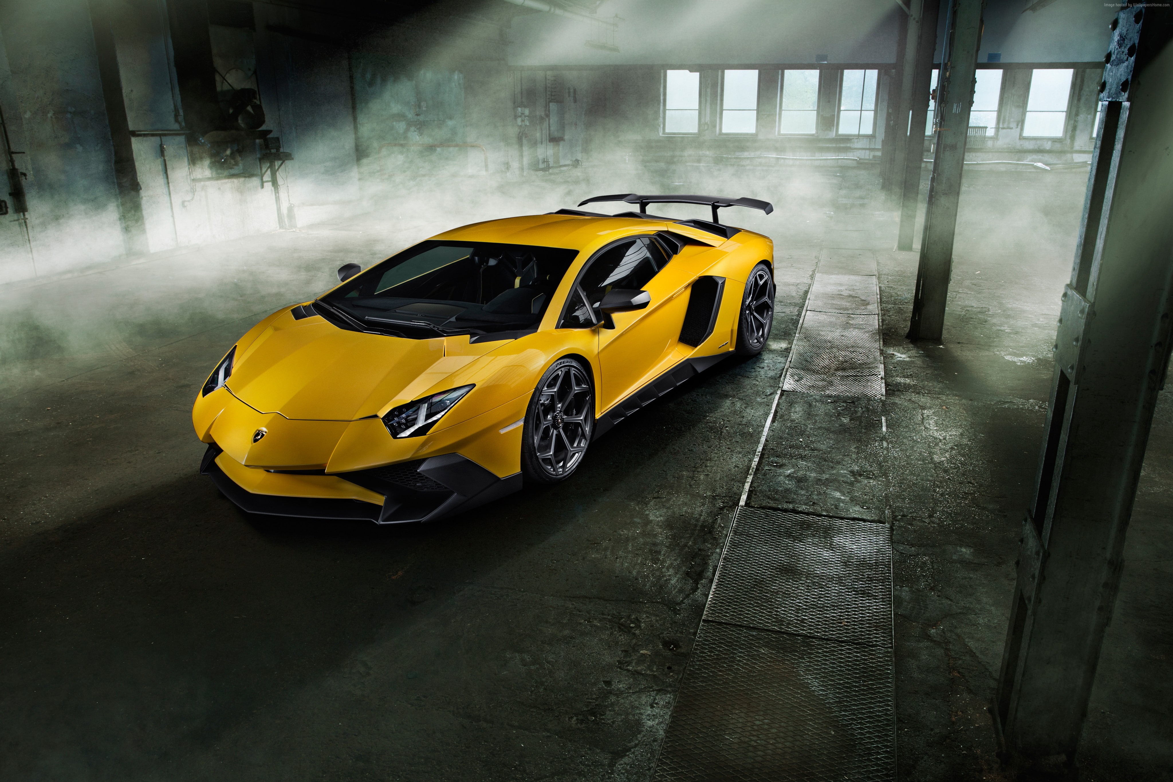 supercar, yellow, Novitec Torado, 4K, Lamborghini Aventador LP 750-4 Superveloce, HD Wallpaper