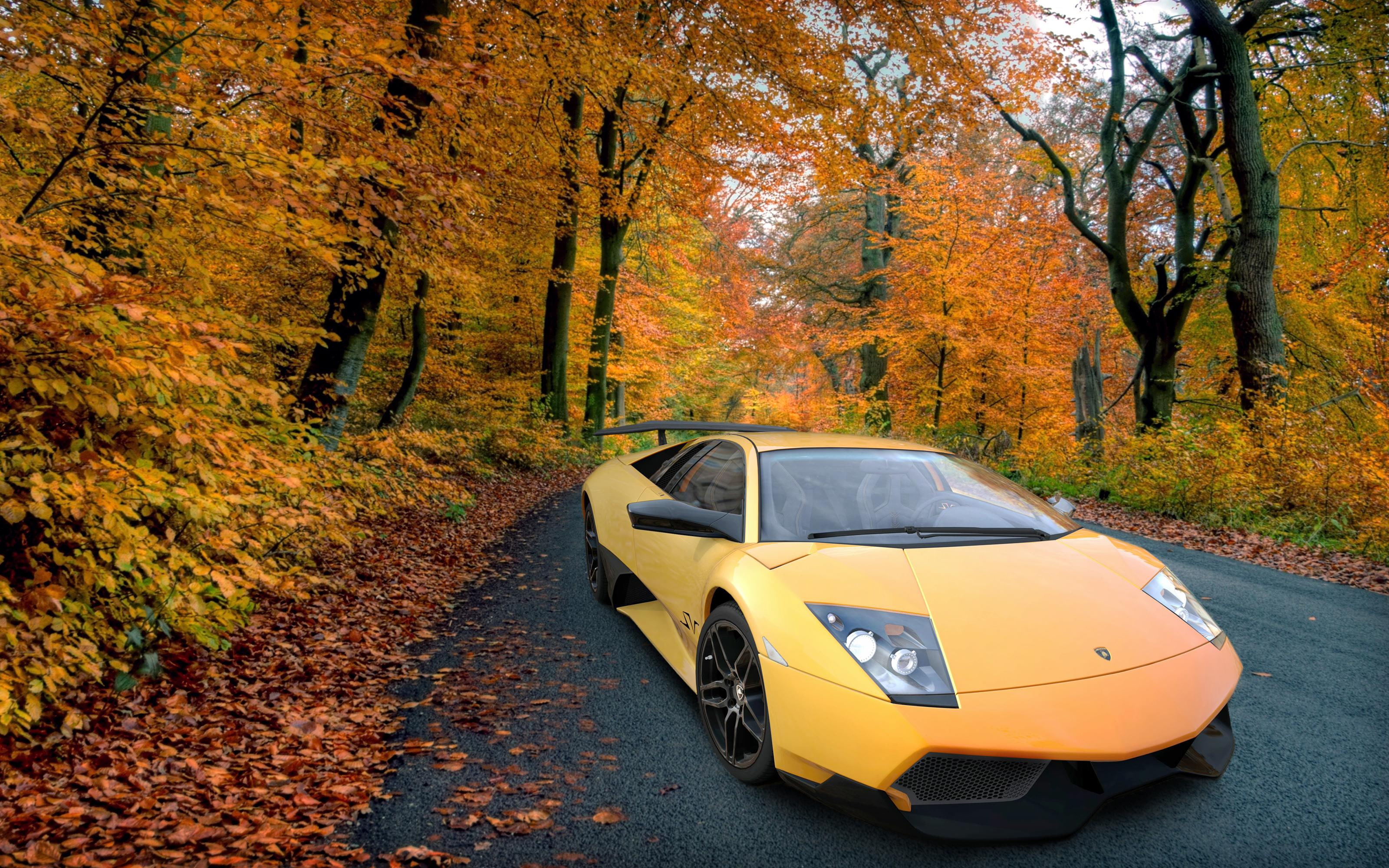 2K, sports, murcielago, lamborghini, cars, superveloce, yellow, car, HD Wallpaper
