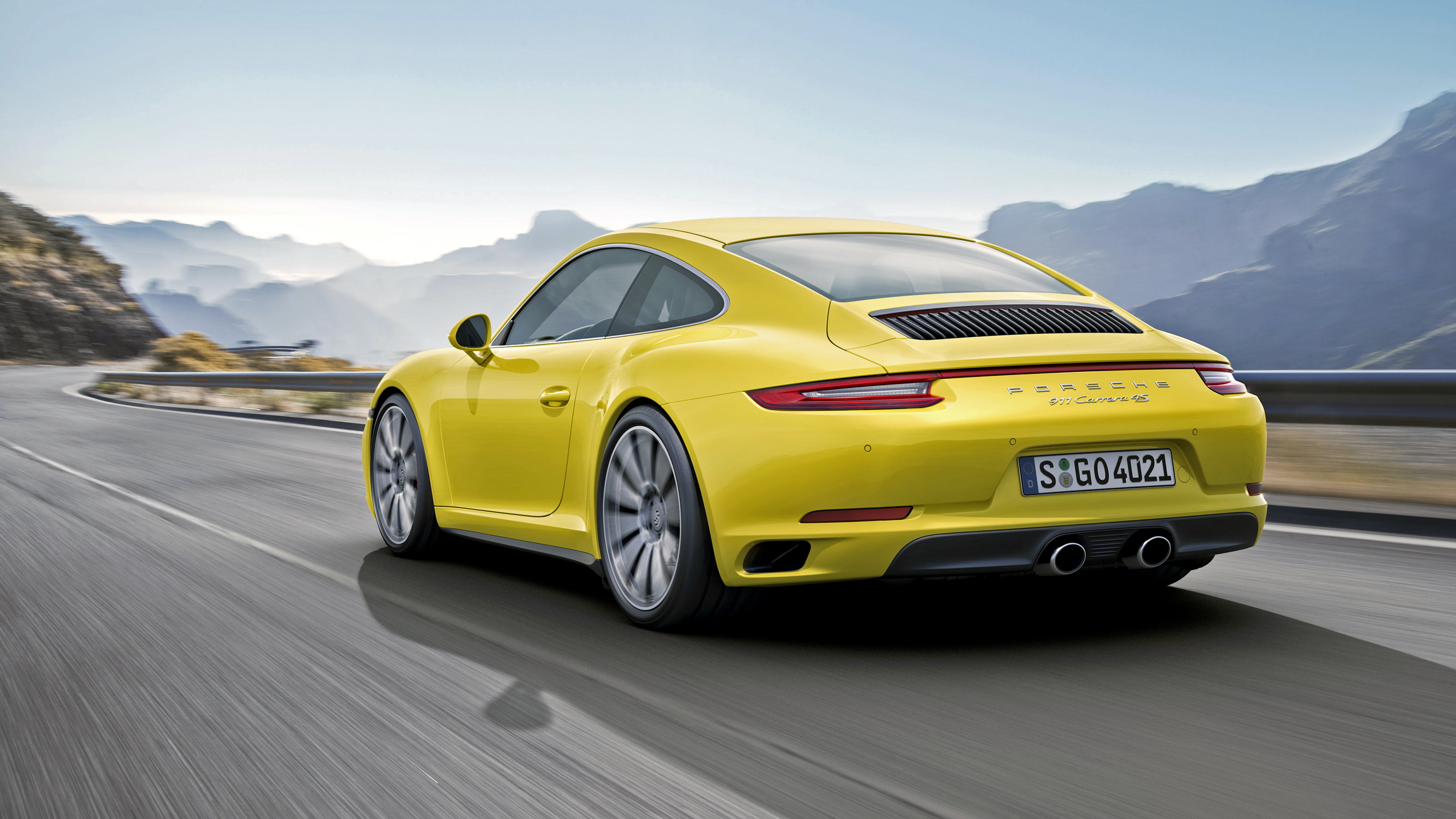 Porsche 911 Carrera 4S, 2017 Cars, Porsche, Rear view, 4K, 4K, HD Wallpaper